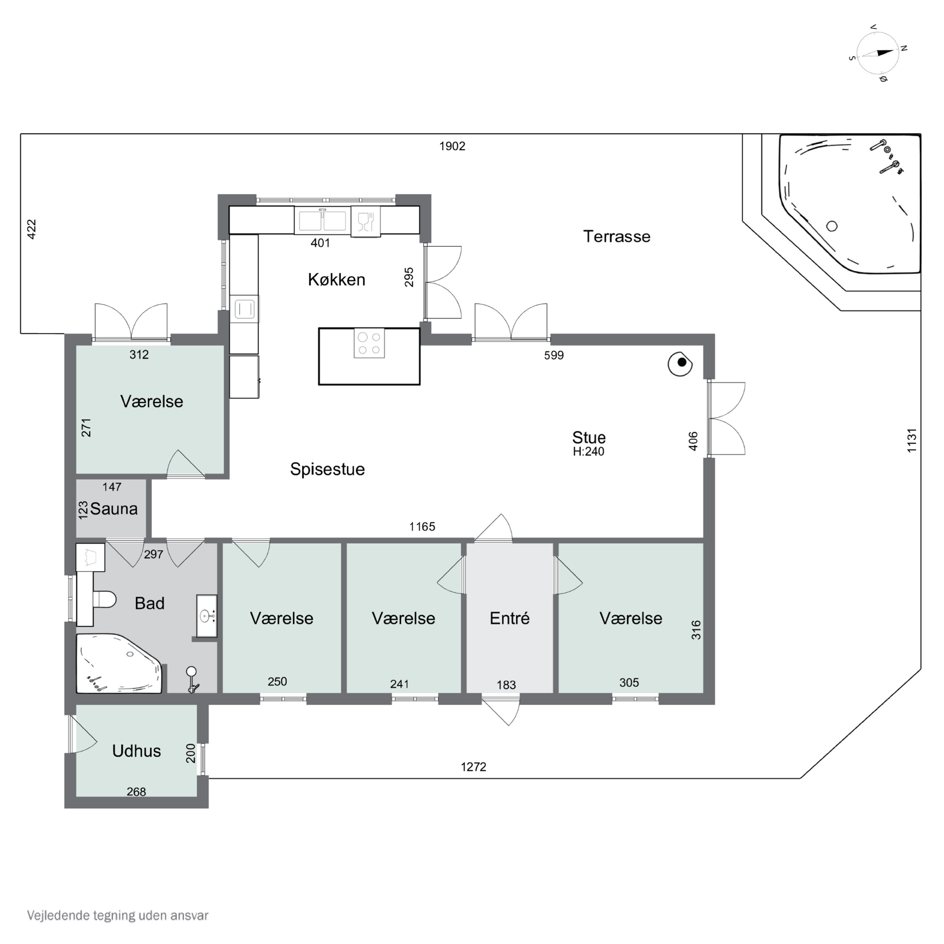 Plantegninger billede af Strandløkken 18, Pedersker, 3720 Aakirkeby