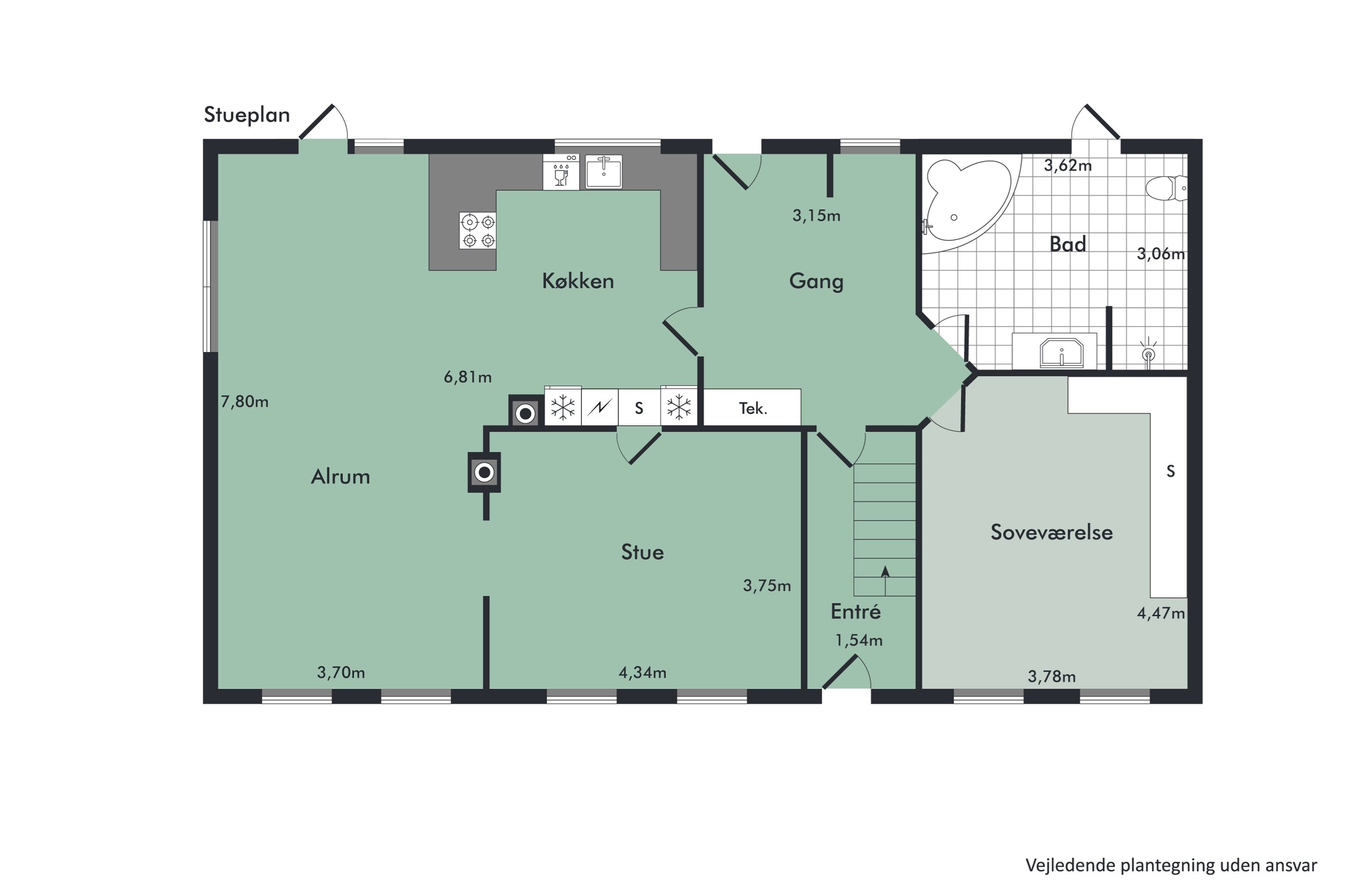Plantegninger billede af Voldborggade 8A, 9240 Nibe