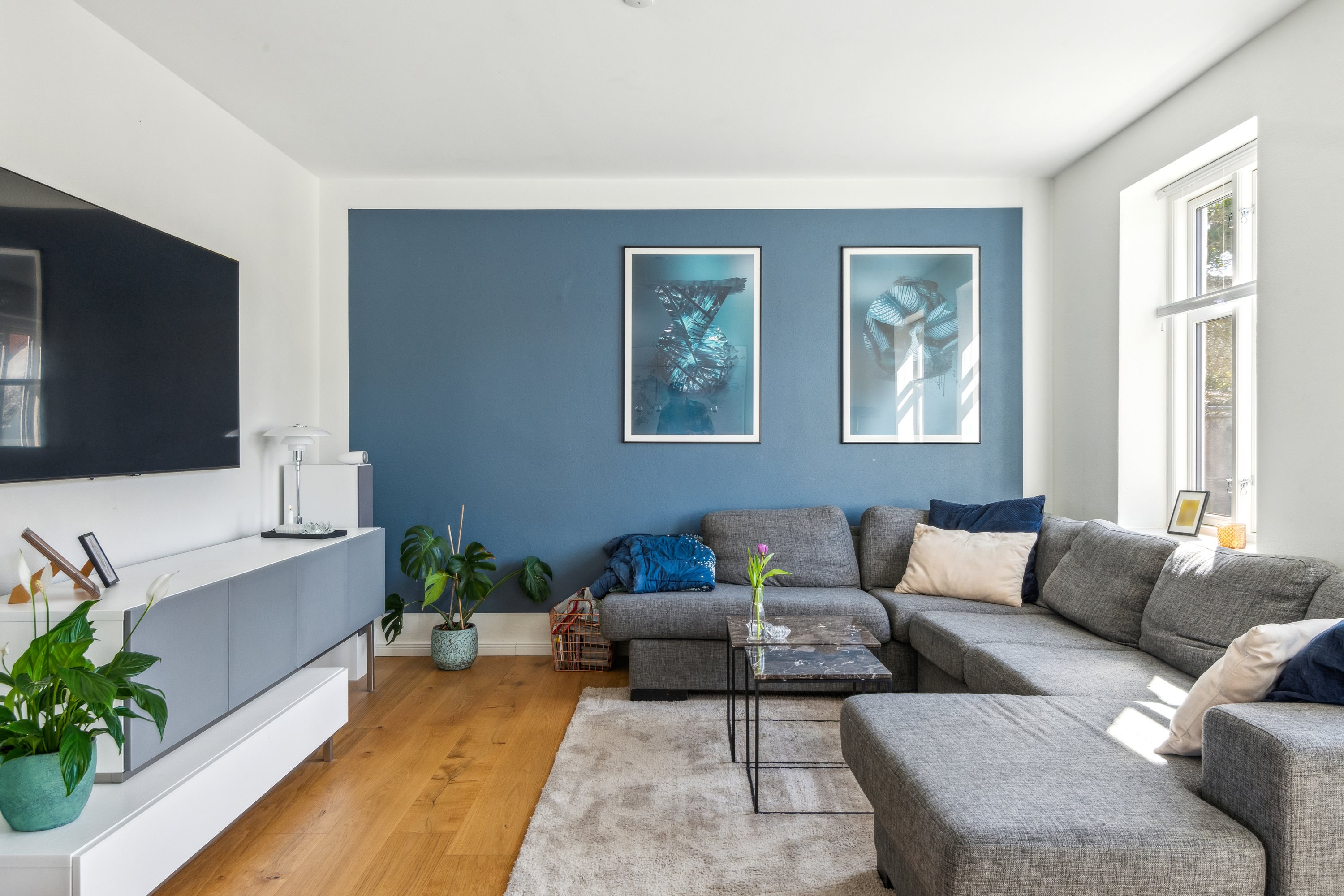 Fremhævet stue billede i fuldskærmstilstand. Billede af Voldborggade 8A, 9240 Nibe