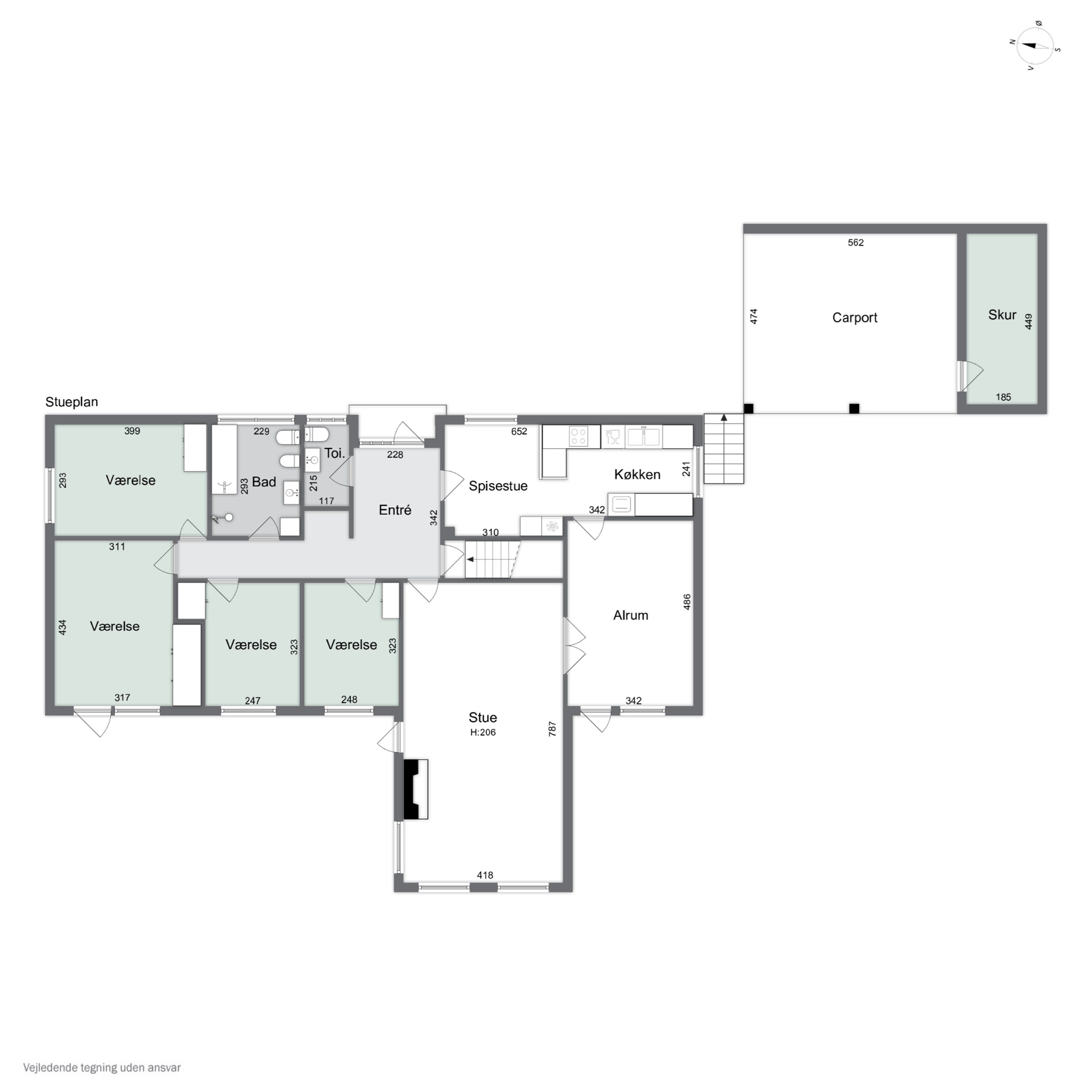 Plantegninger billede af Tjørnevej 9, 8620 Kjellerup