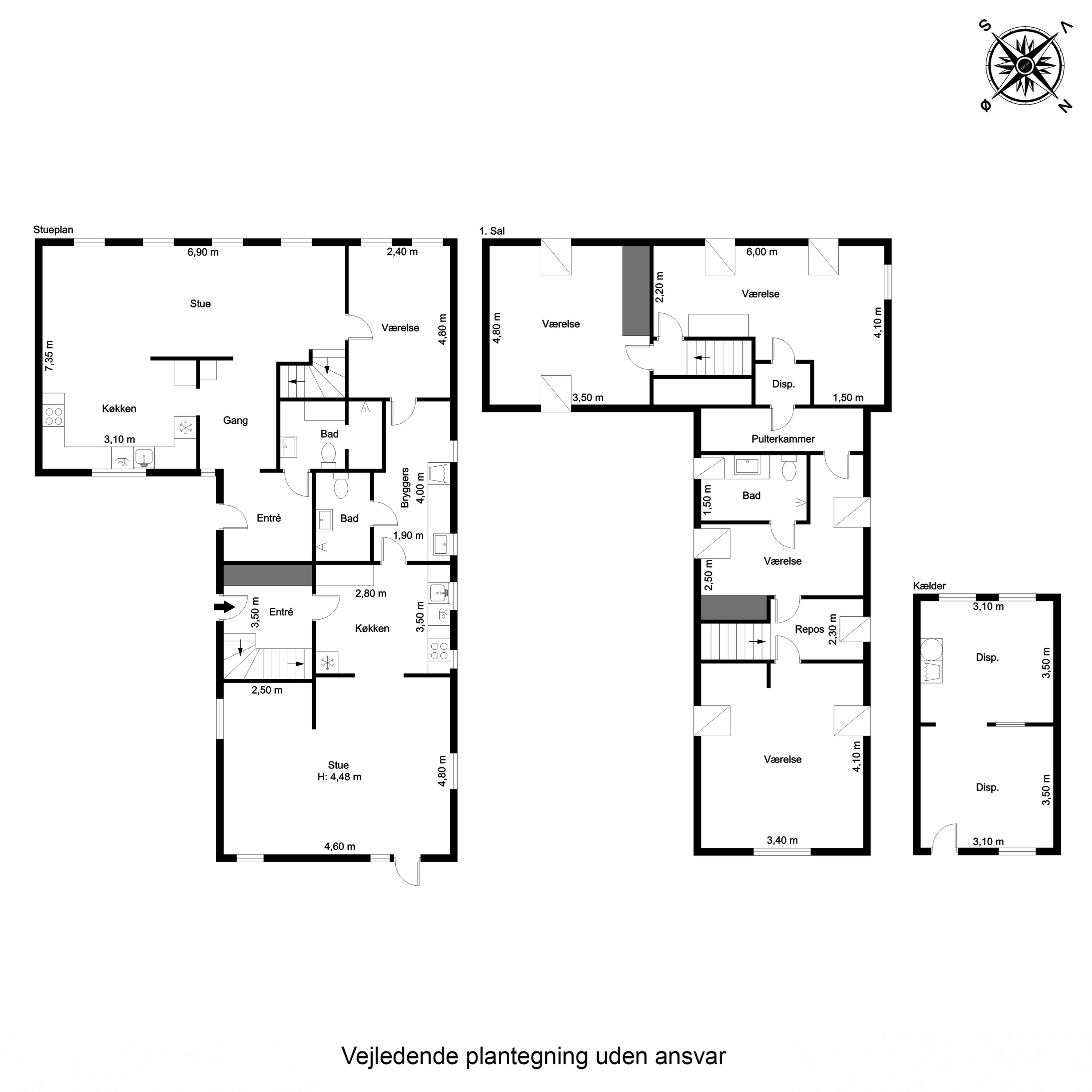 Plantegninger billede af Tingvej 44, 8543 Hornslet