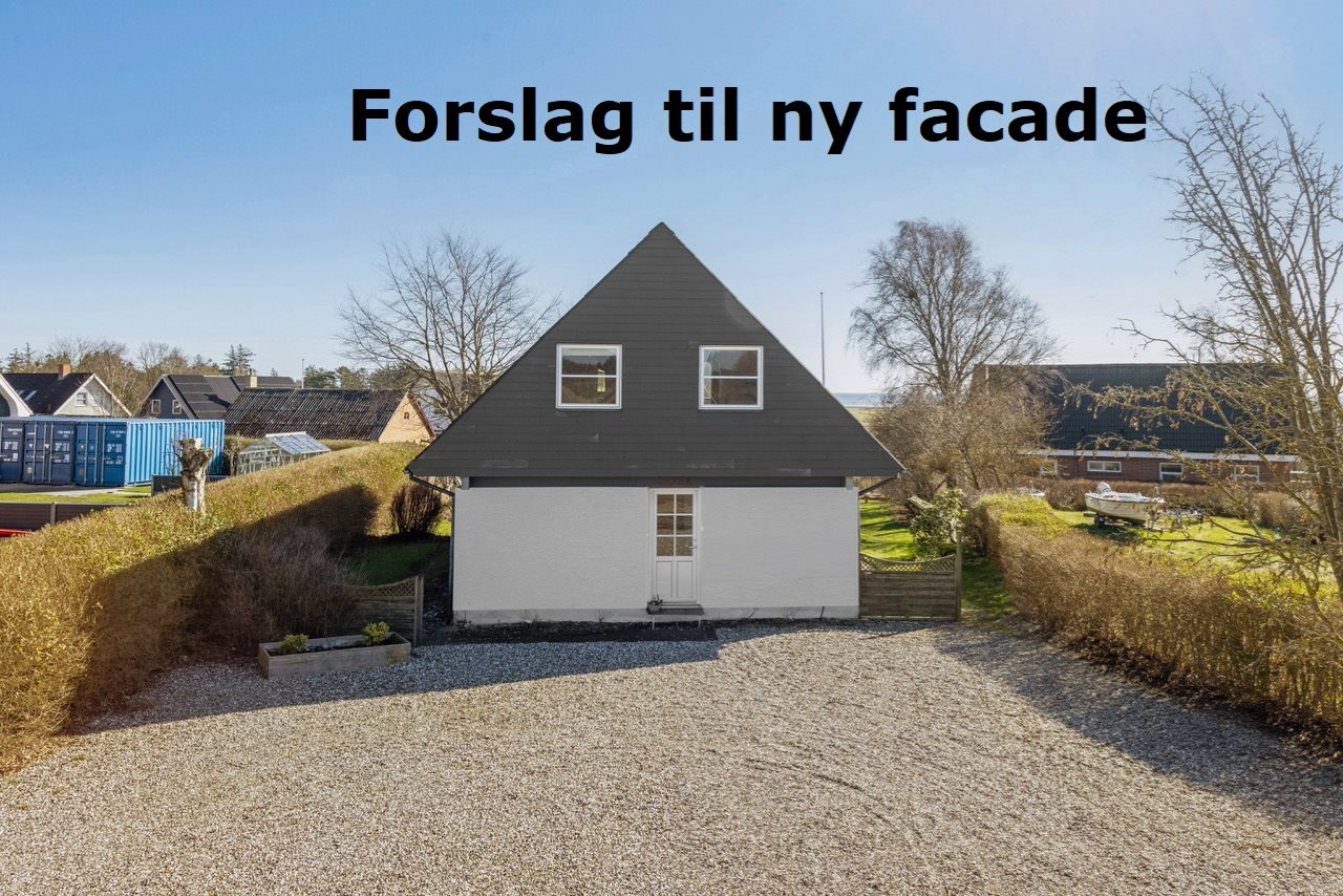 Fremhævet facade billede i fuldskærmstilstand. Billede af Østkystvejen 309A, Voerså, 9300 Sæby