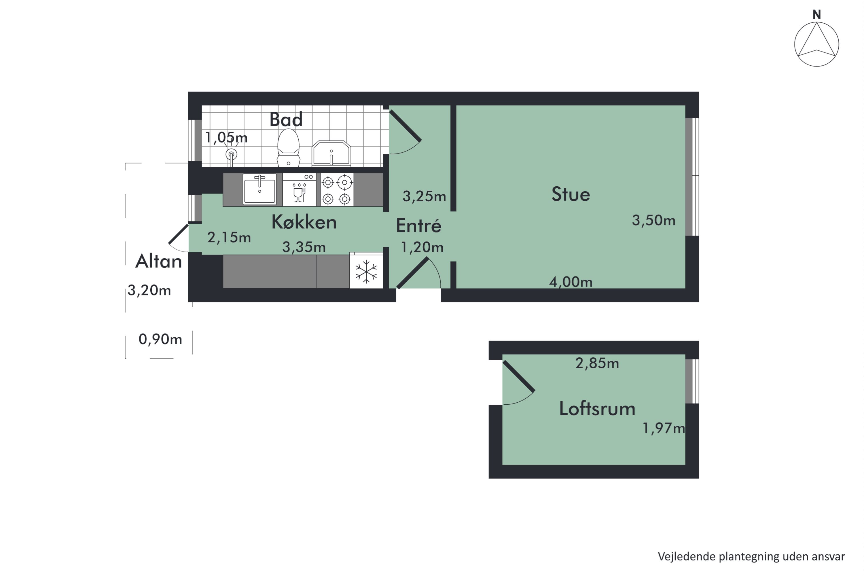 Plantegninger billede af Vesterbro 19A, st.. th., 9000 Aalborg