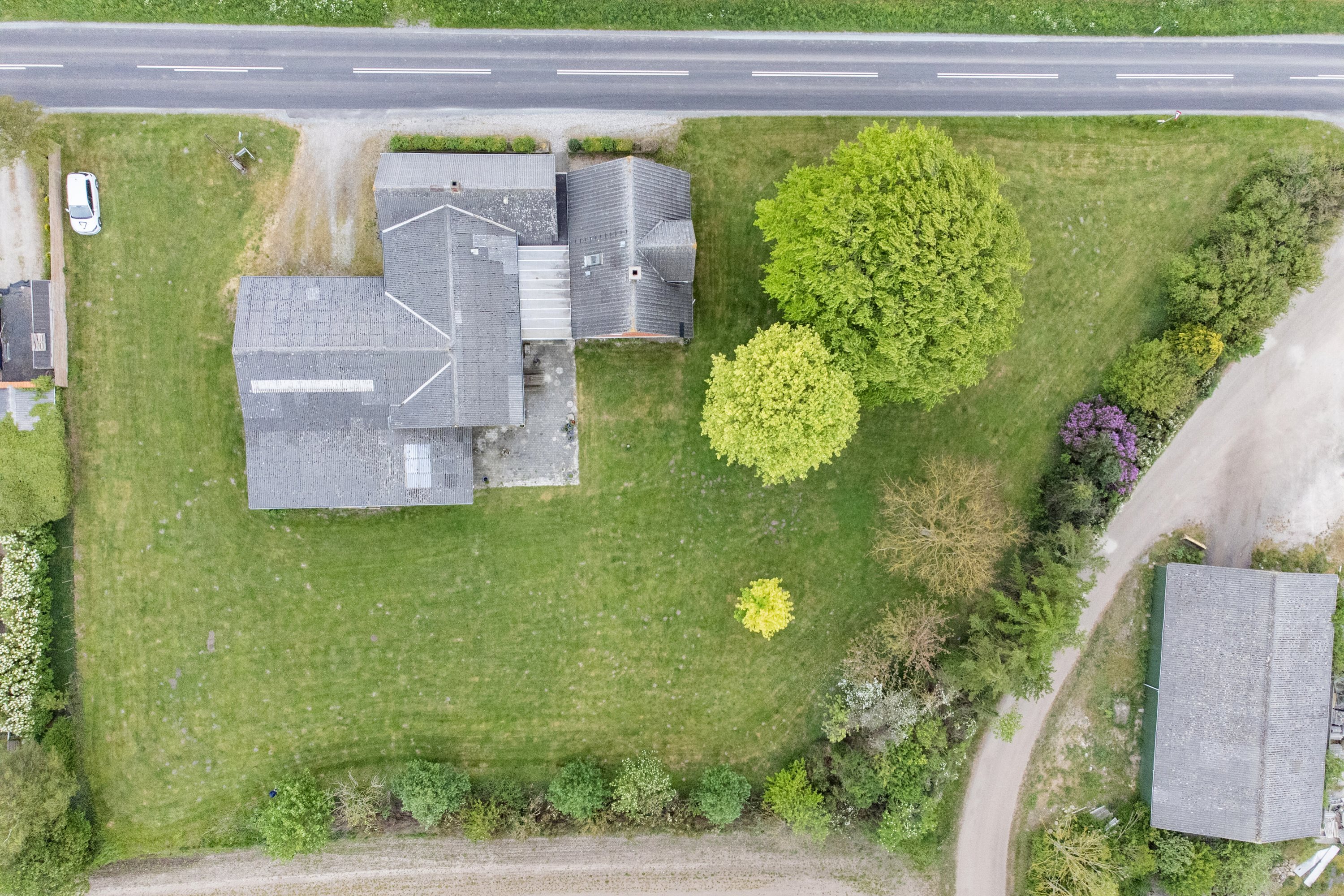 Fremhævet luftfoto billede i fuldskærmstilstand. Billede af Slettens Landevej 15, V Egense, 5400 Bogense