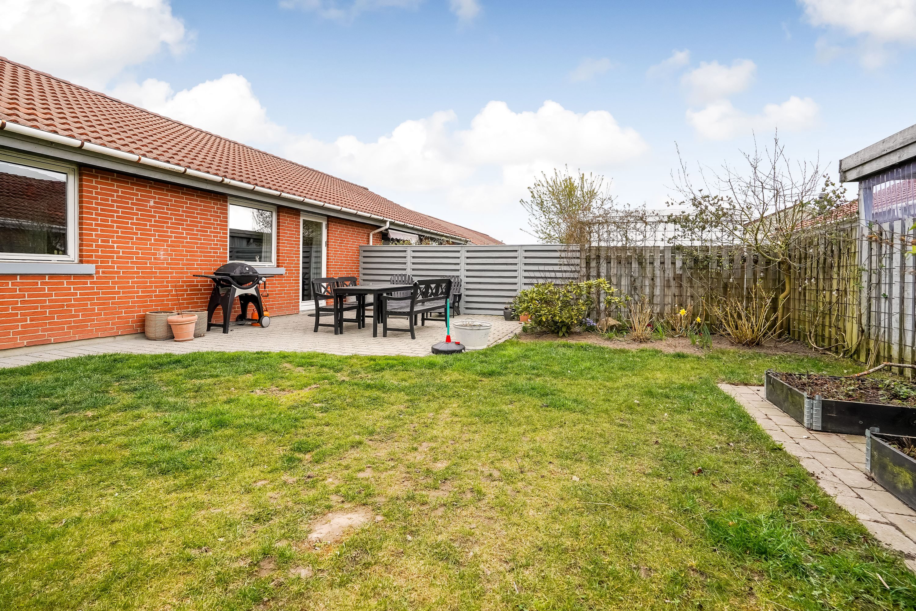 Fremhævet terrasse billede i fuldskærmstilstand. Billede af Toftekær 61B, 5471 Søndersø