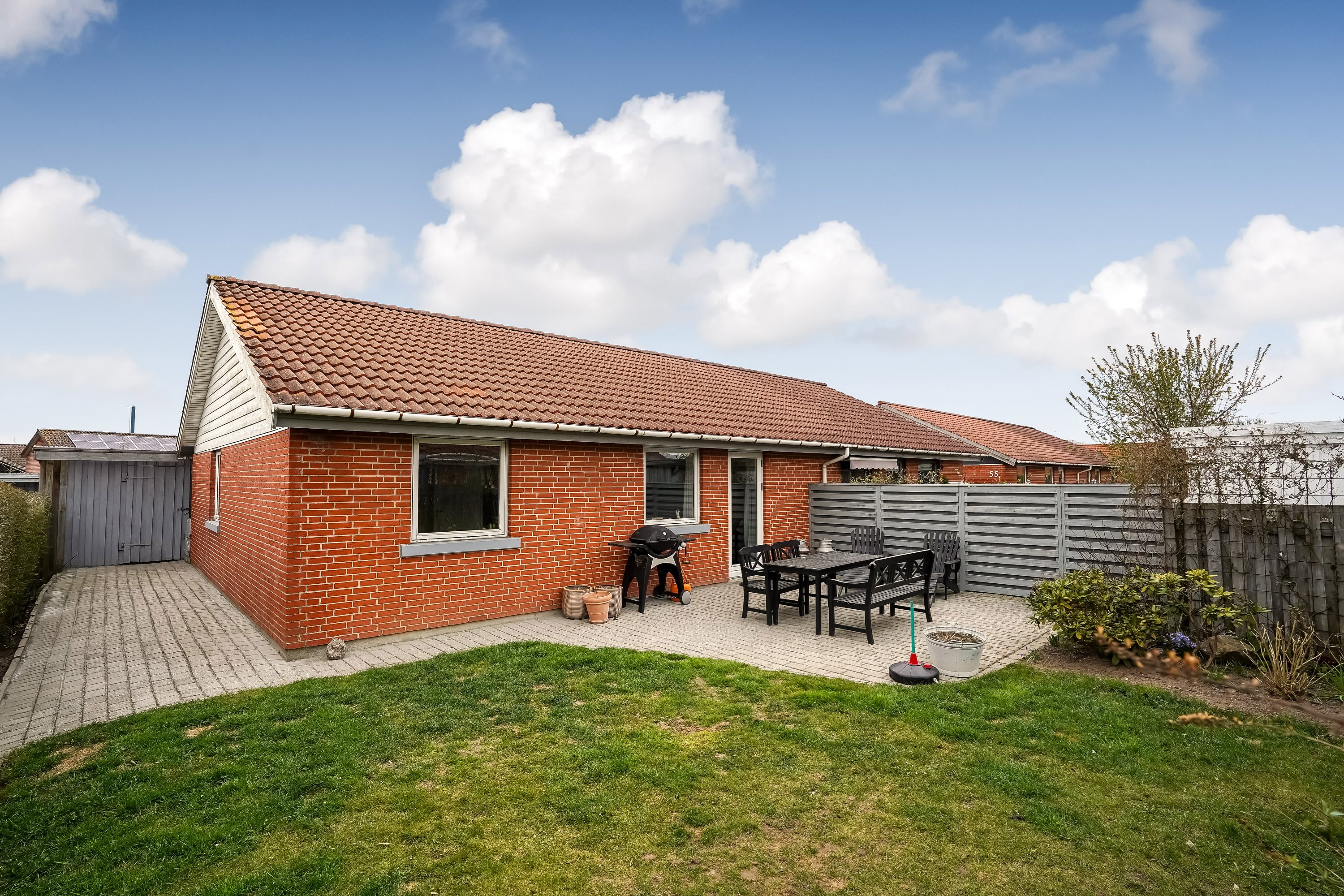 Fremhævet terrasse billede i fuldskærmstilstand. Billede af Toftekær 61B, 5471 Søndersø