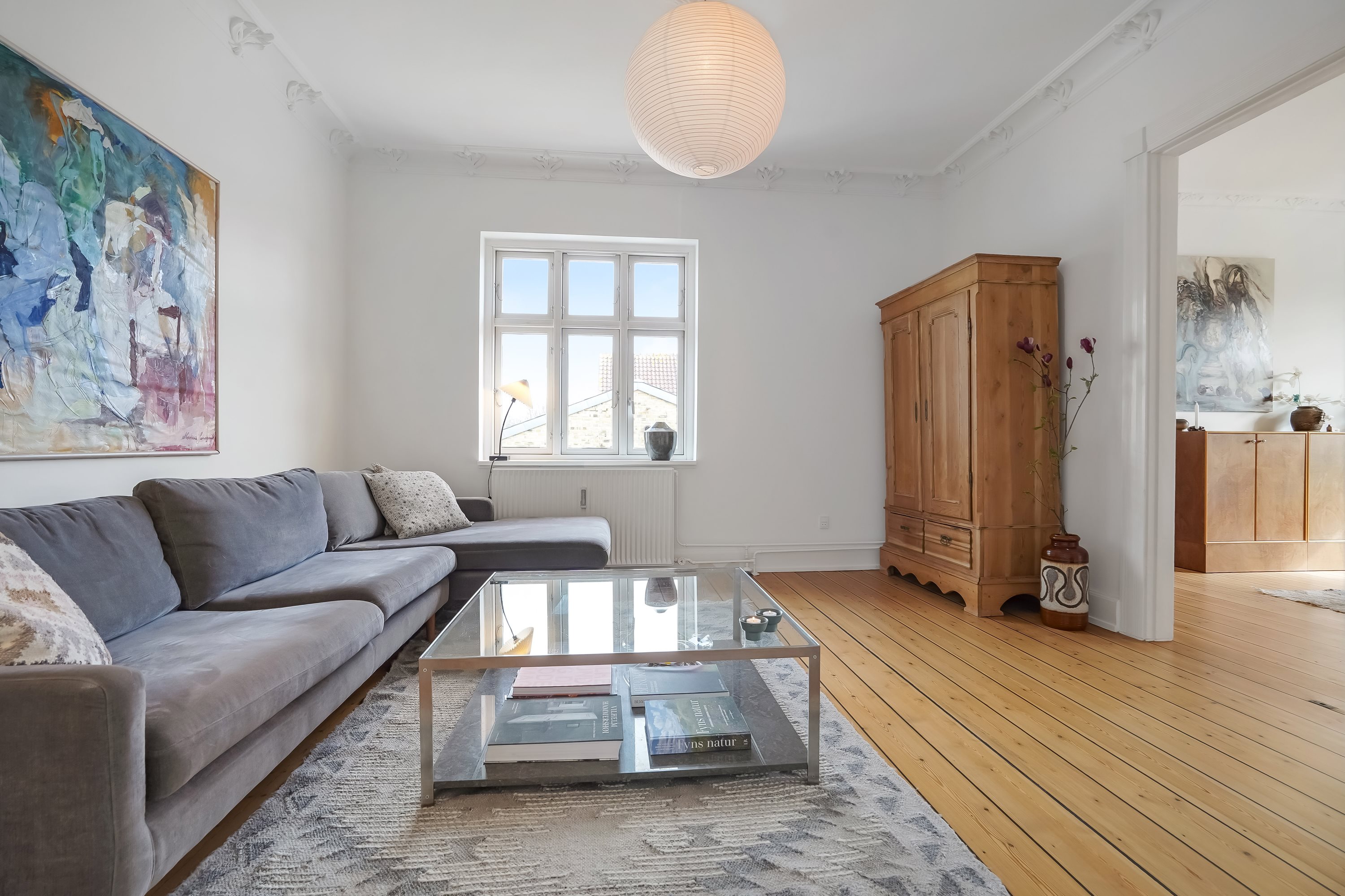 Fremhævet stue billede i fuldskærmstilstand. Billede af Fasanvej 25, 1., 5230 Odense M