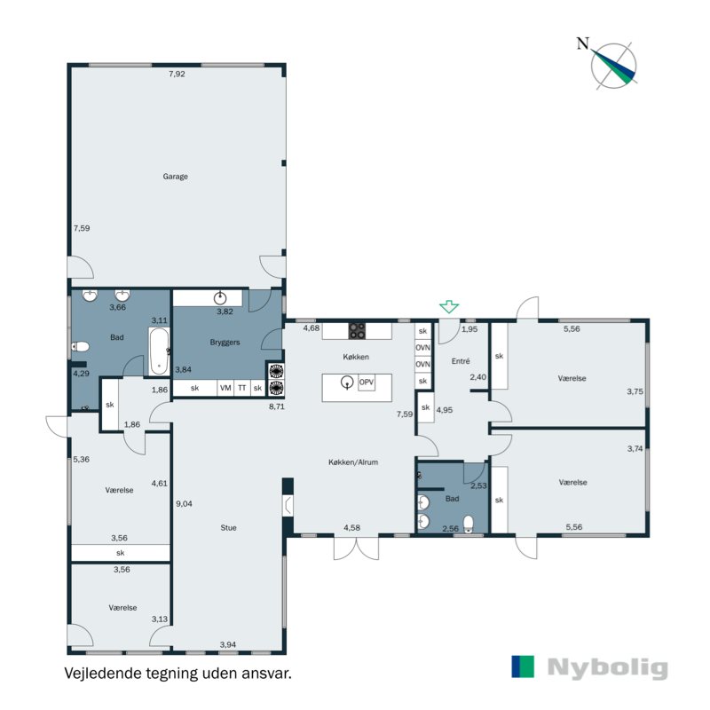 Plantegninger billede af Landlystvej 136, Tarp, 6715 Esbjerg N
