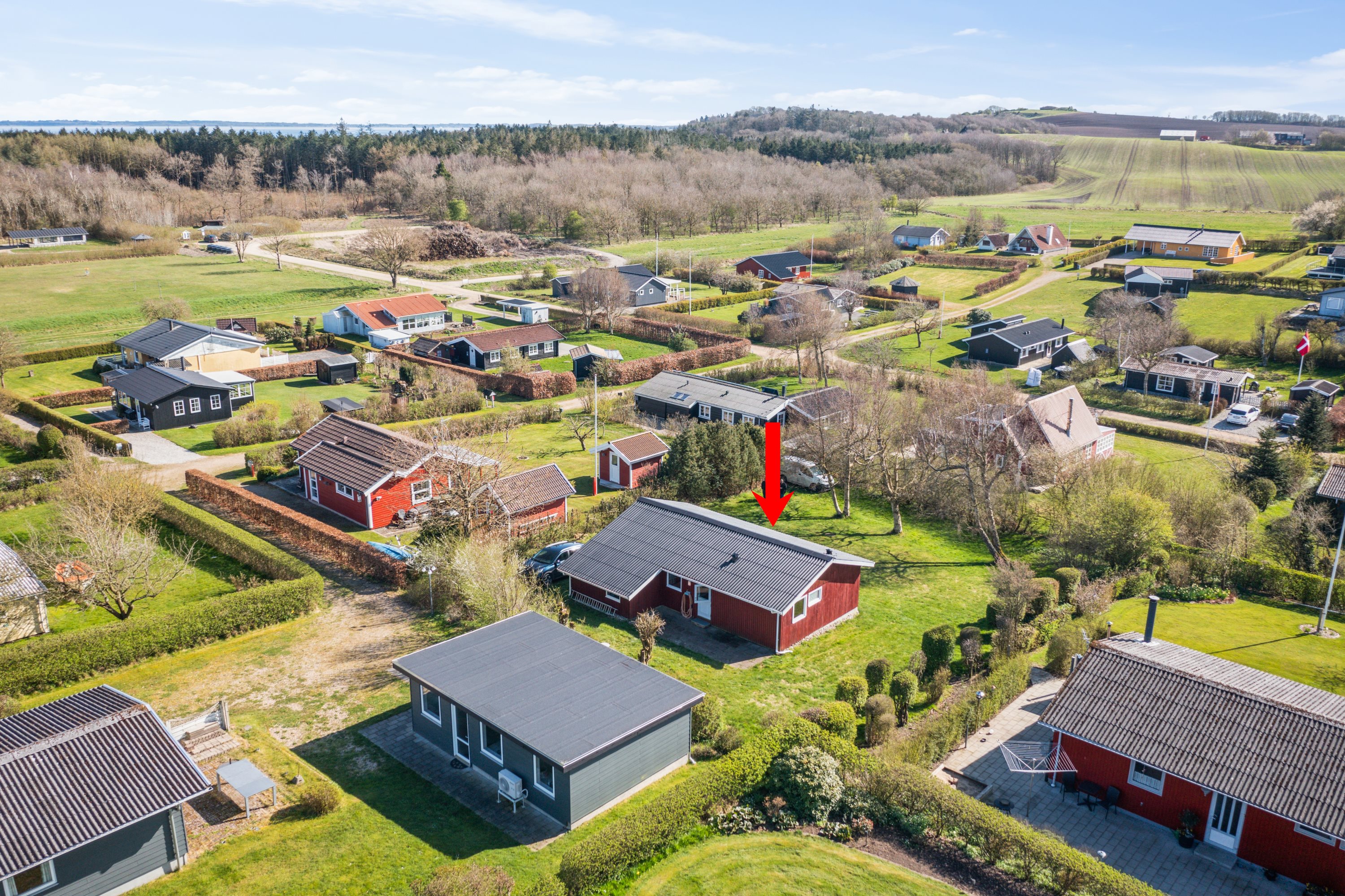 Miniaturebillede 1: luftfoto. Billede af Stranddalen 135, Eskov, 7870 Roslev