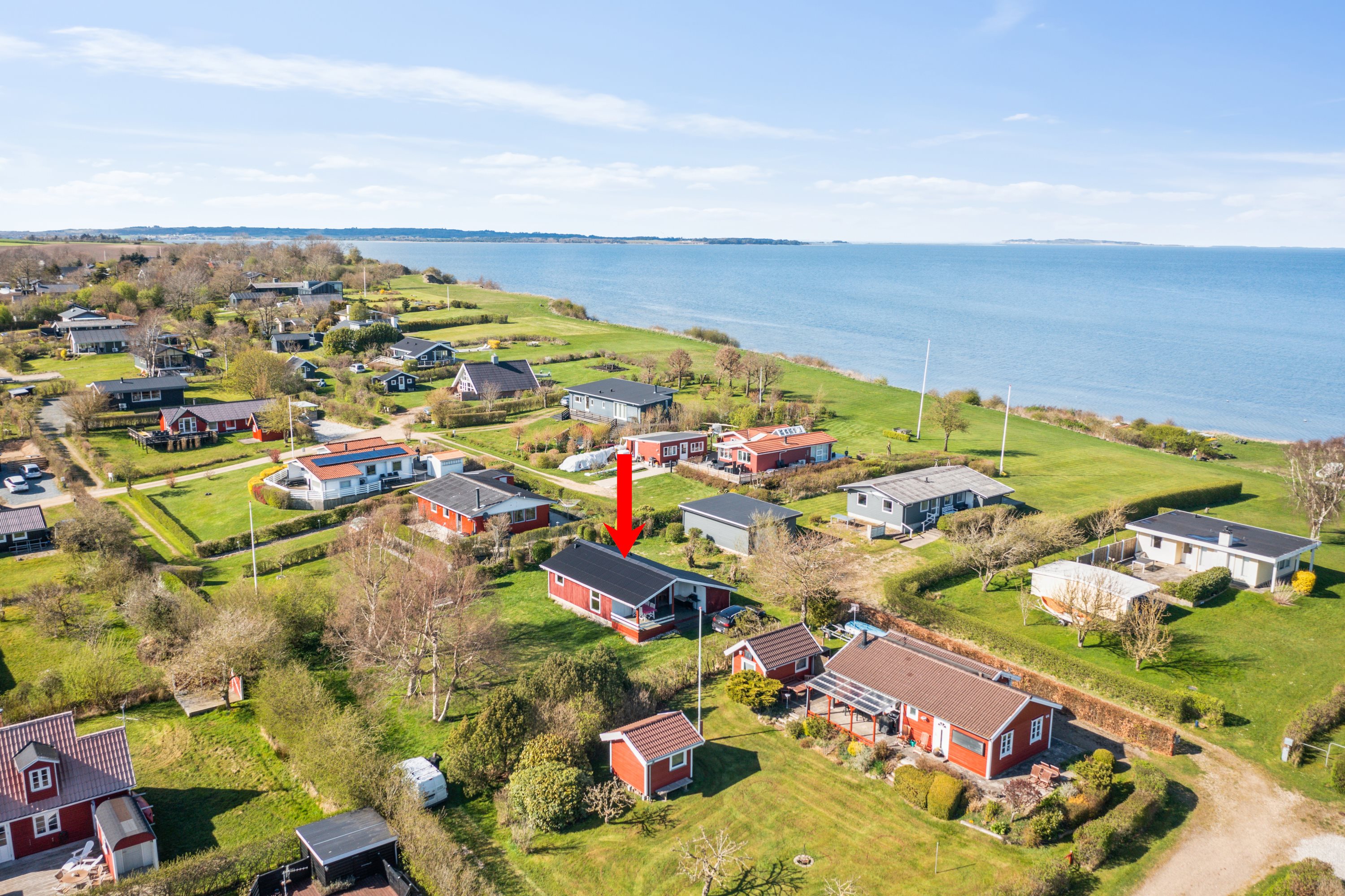 Fremhævet luftfoto billede i fuldskærmstilstand. Billede af Stranddalen 135, Eskov, 7870 Roslev