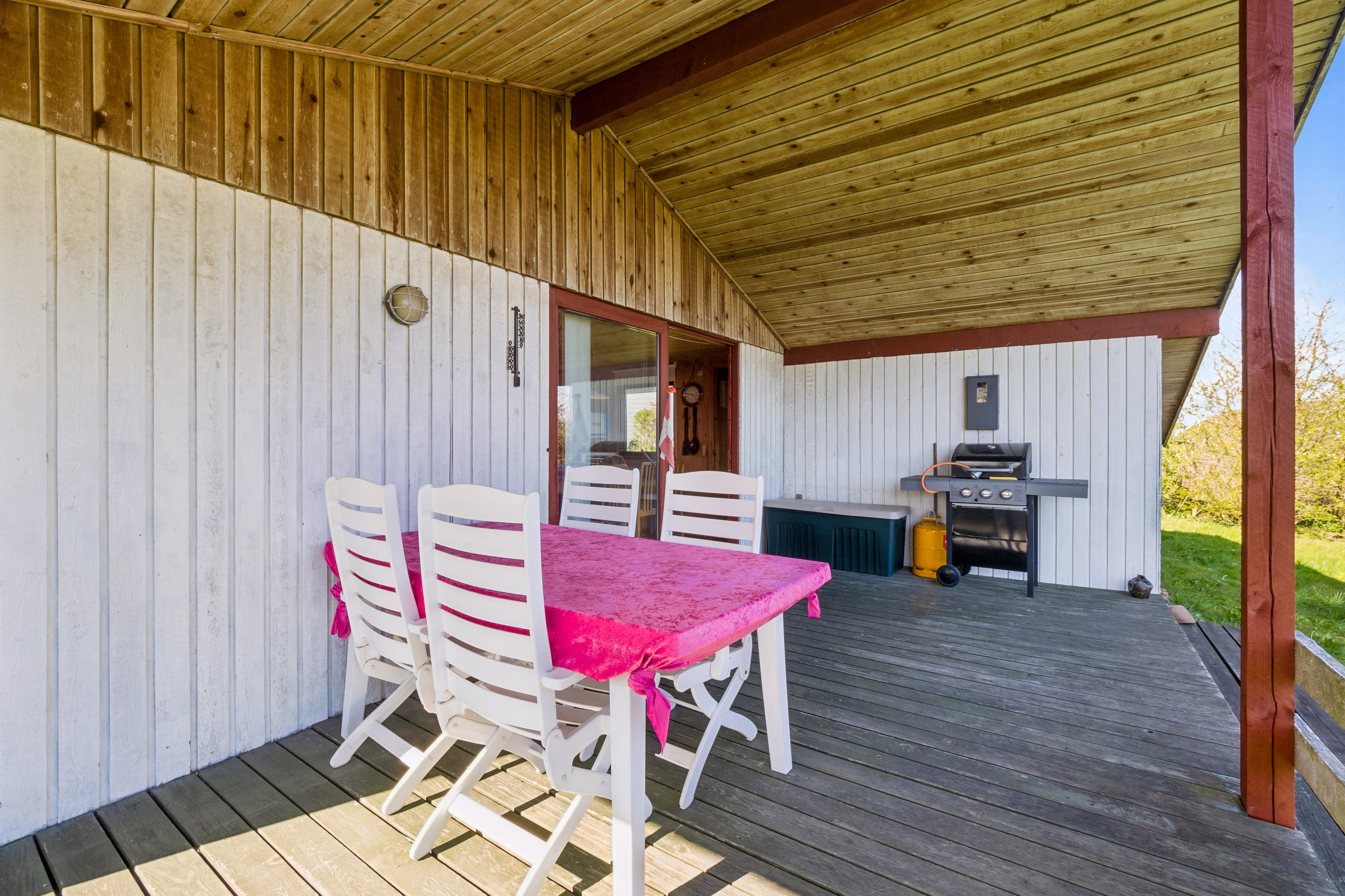 Fremhævet terrasse billede i fuldskærmstilstand. Billede af Stranddalen 135, Eskov, 7870 Roslev