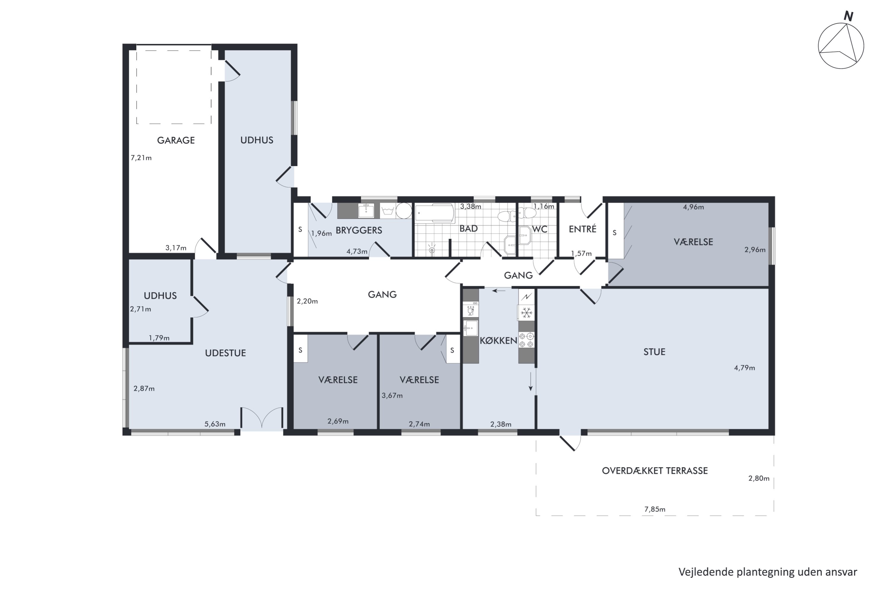 Plantegninger billede af Baunevænget 14, 8410 Rønde