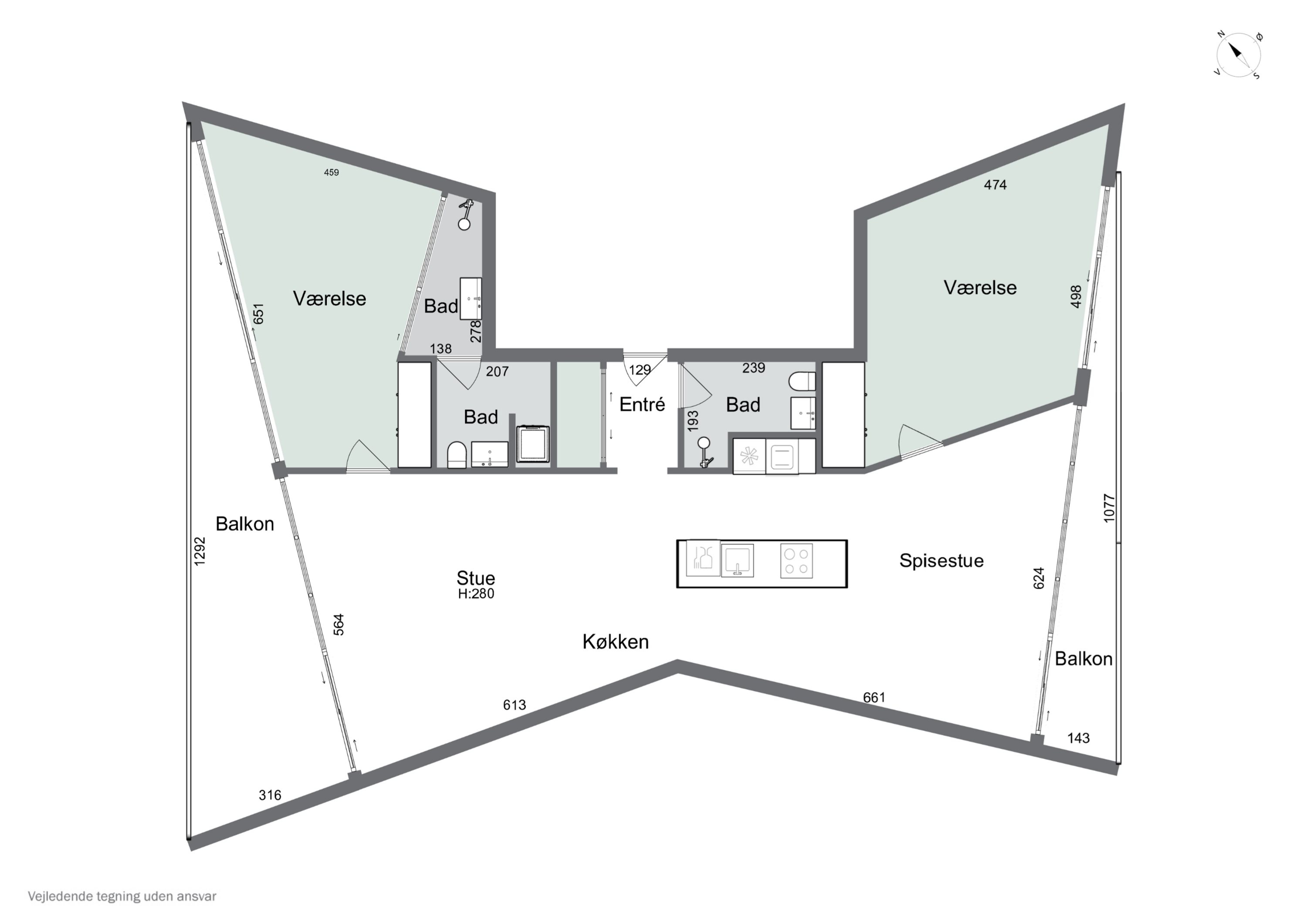 Plantegninger billede af UDEN BOPÆLSPLIGT - Drechselsgade 4B, 6., 2300 København S