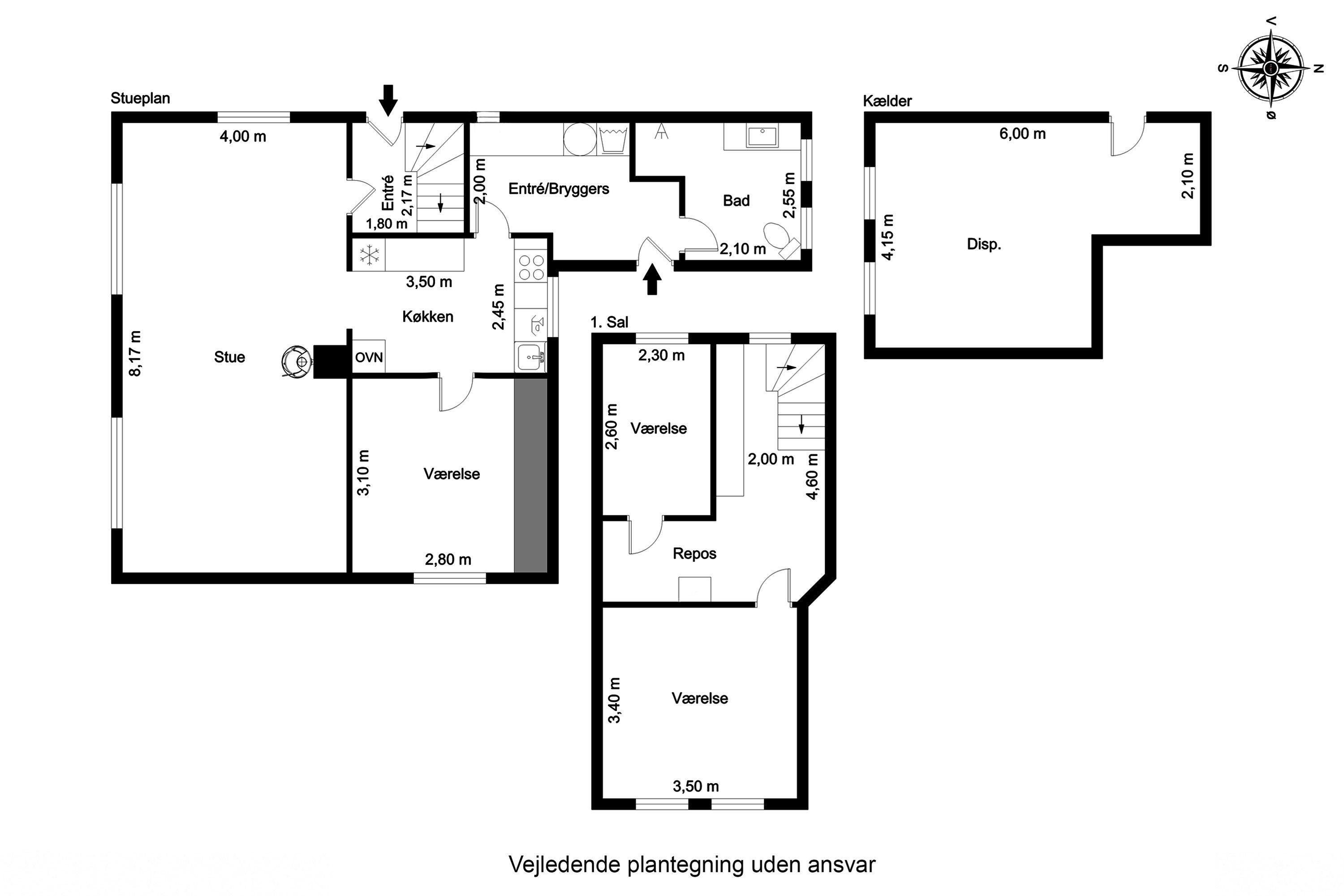 Plantegninger billede af Stovbakken 8A, Kastrup, 8544 Mørke