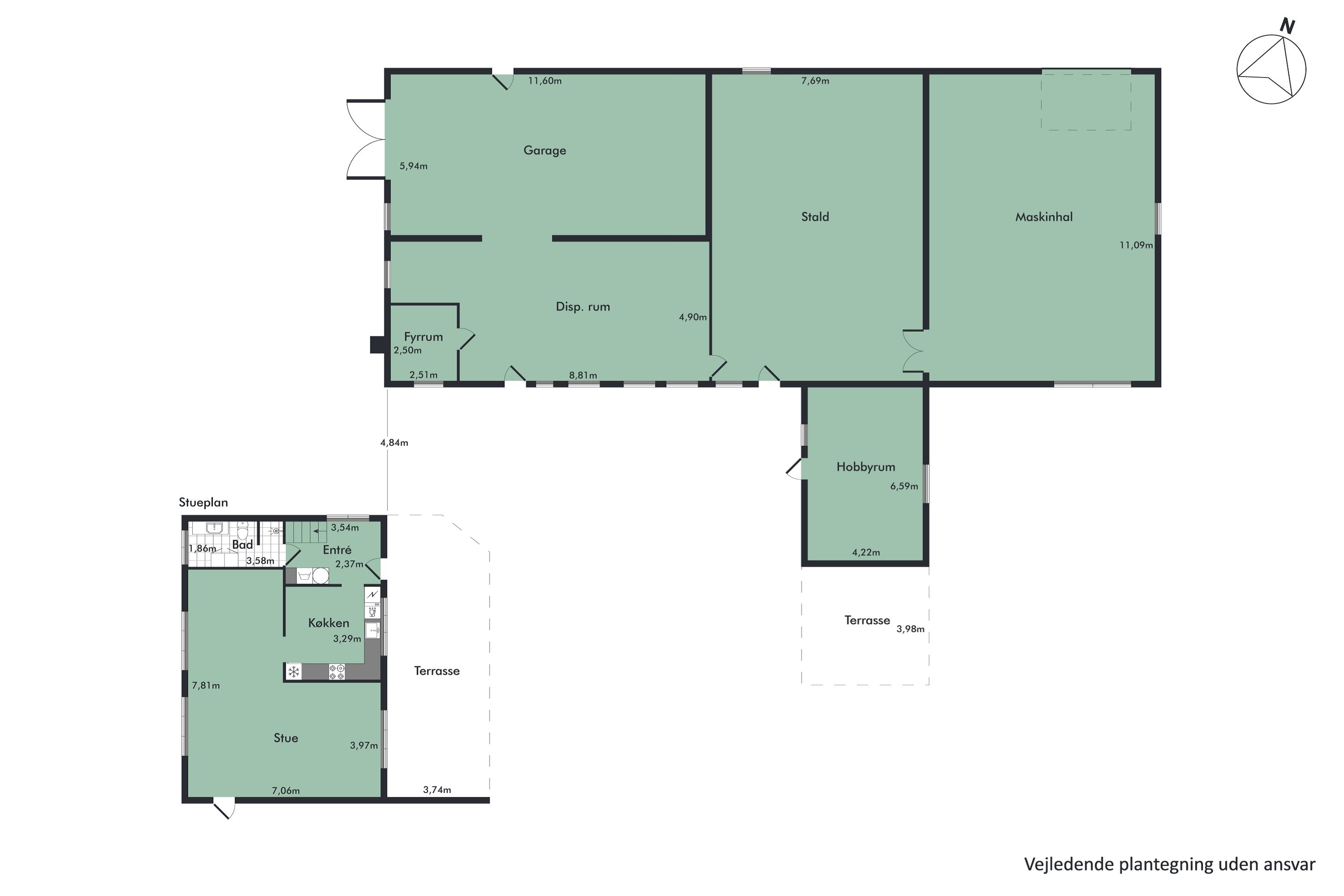 Plantegninger billede af Aakjærsvej 57, Ø. Lyby, 7870 Roslev