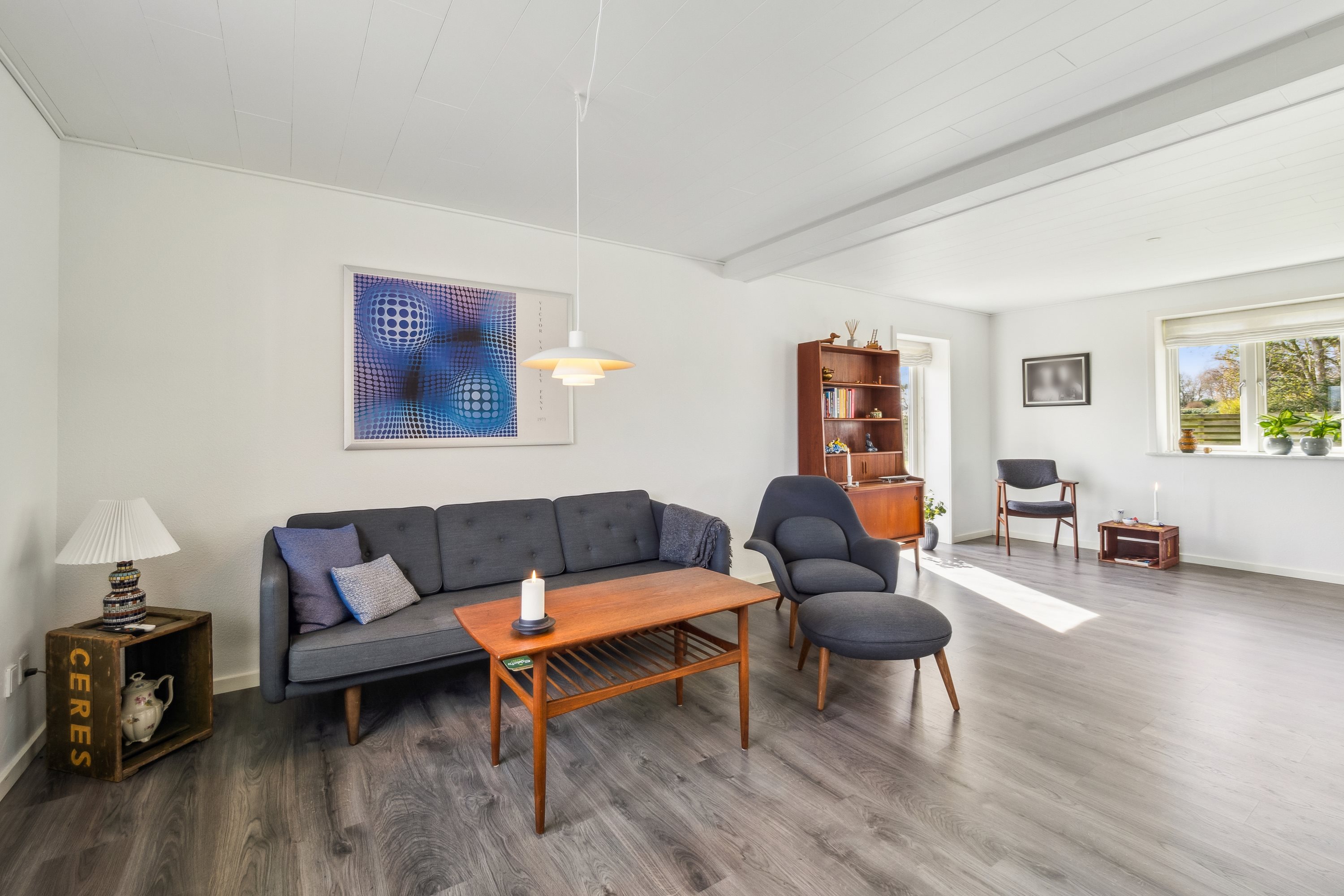 Fremhævet stue billede i fuldskærmstilstand. Billede af Aakjærsvej 57, Ø. Lyby, 7870 Roslev