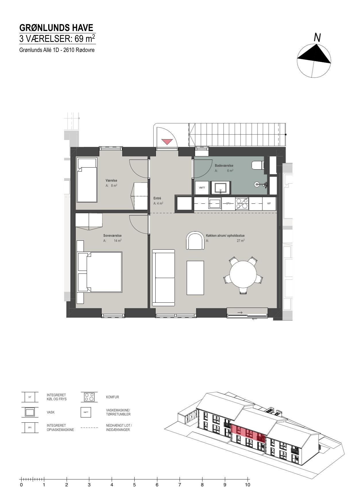 Plantegninger billede af Grønlunds Alle 1D, 2610 Rødovre