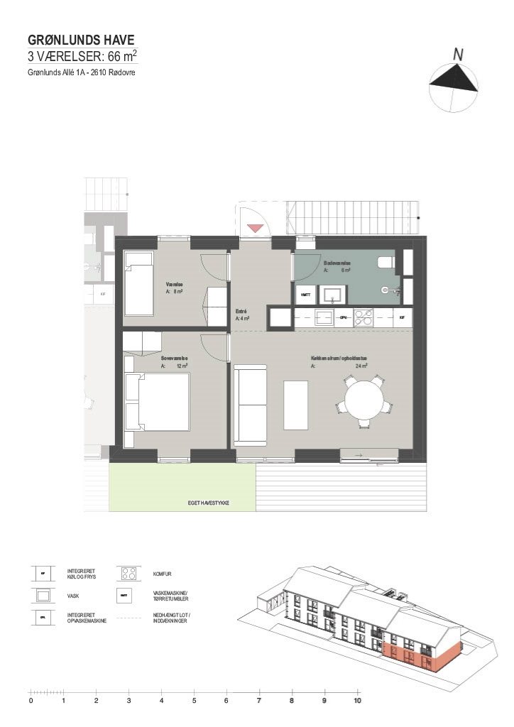 Plantegninger billede af Grønlunds Alle 1A, 2610 Rødovre