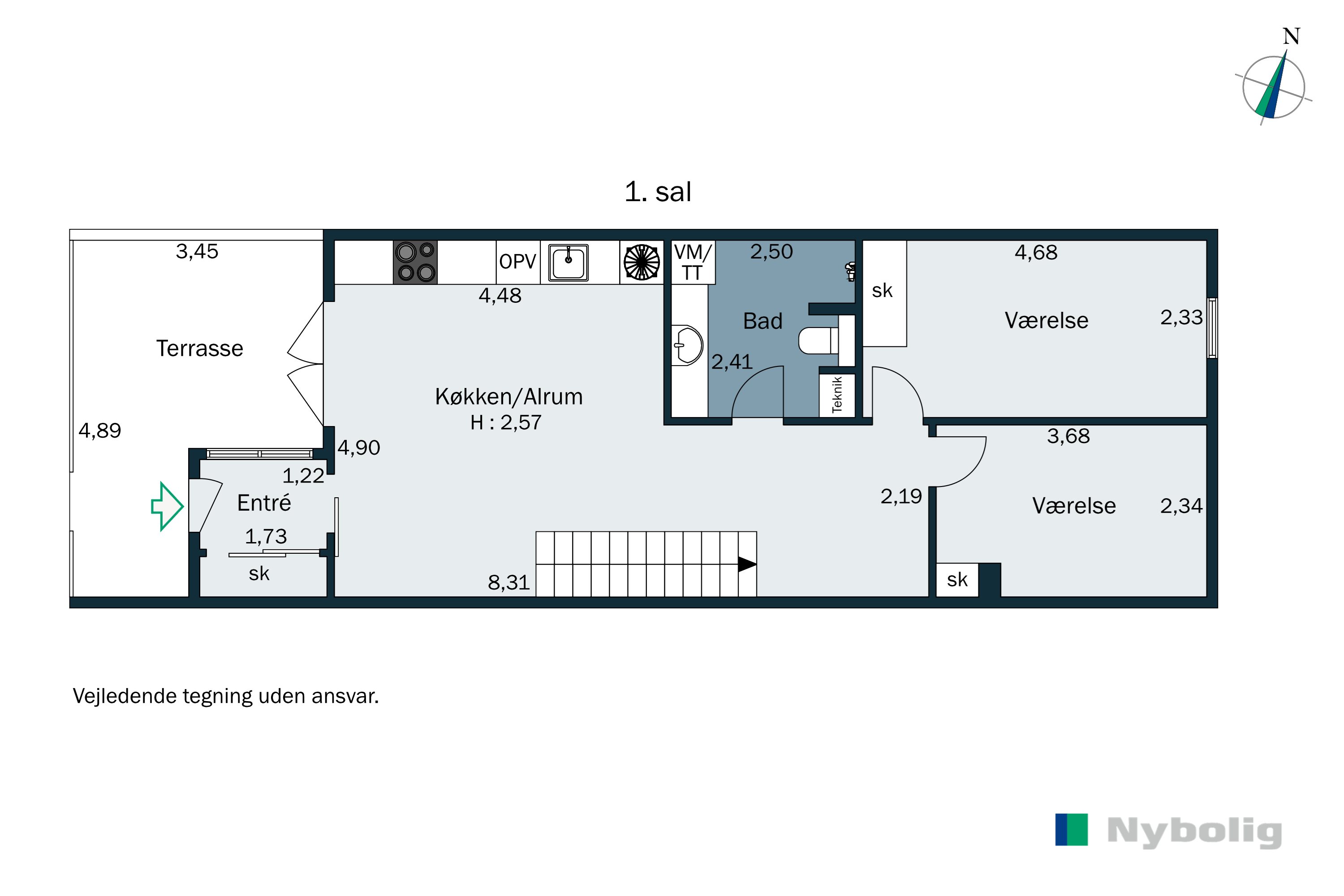 Plantegninger billede af Ahornvej 1F, 1. 11., 2970 Hørsholm