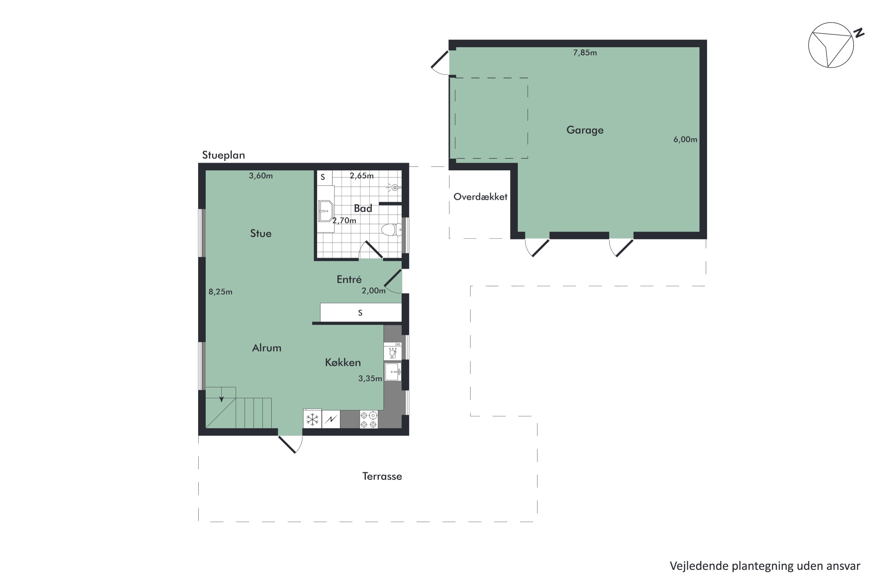 Plantegninger billede af Bagerstræde 8, Sebbersund, 9240 Nibe