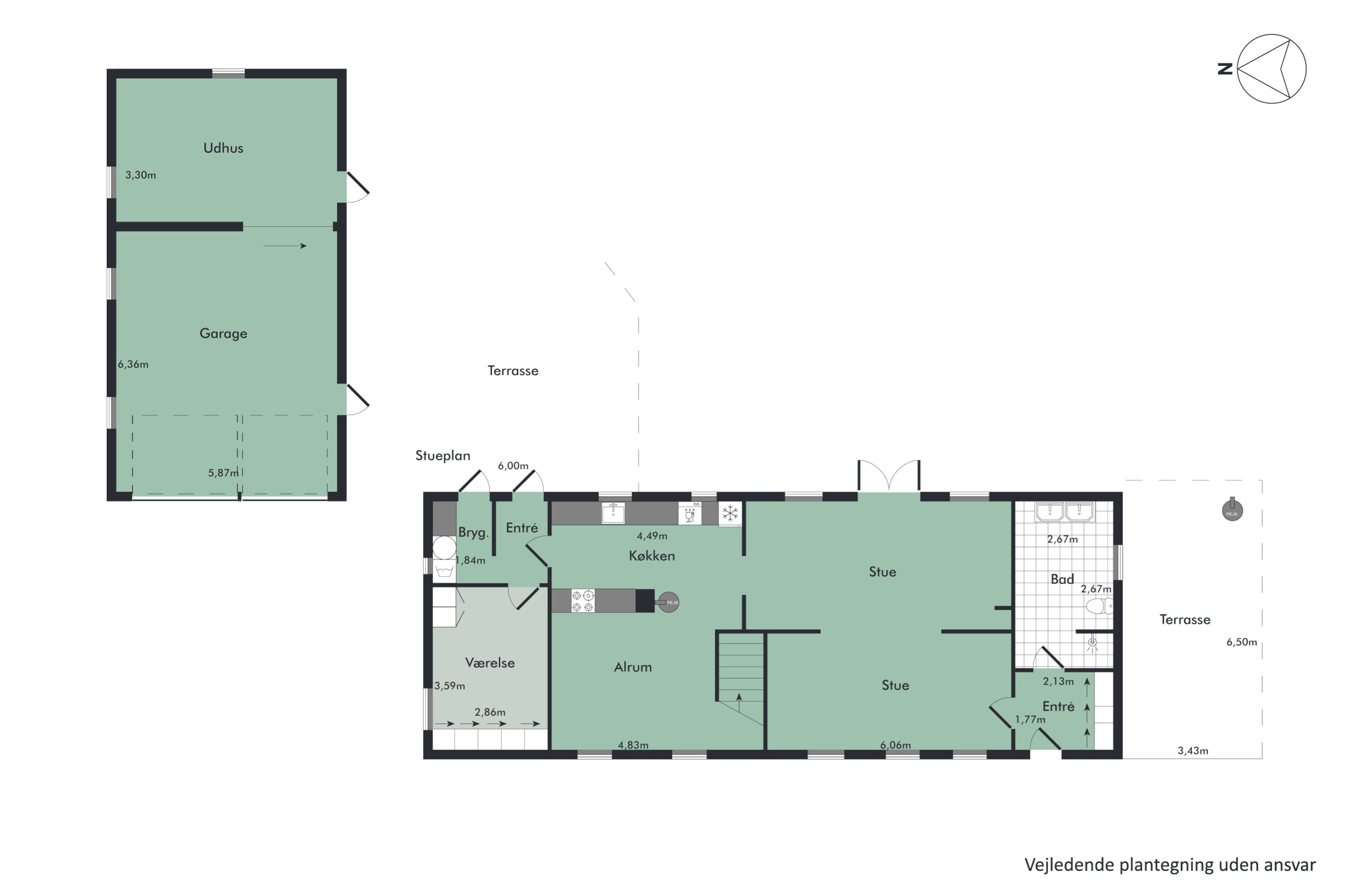 Plantegninger billede af Rørholtvej 72, Ulsted, 9370 Hals