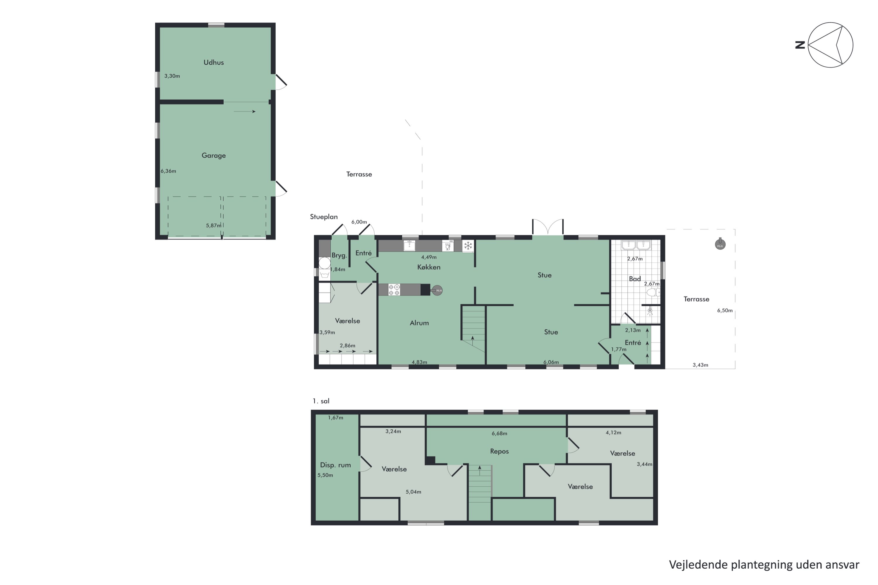 Plantegninger billede af Rørholtvej 72, Ulsted, 9370 Hals