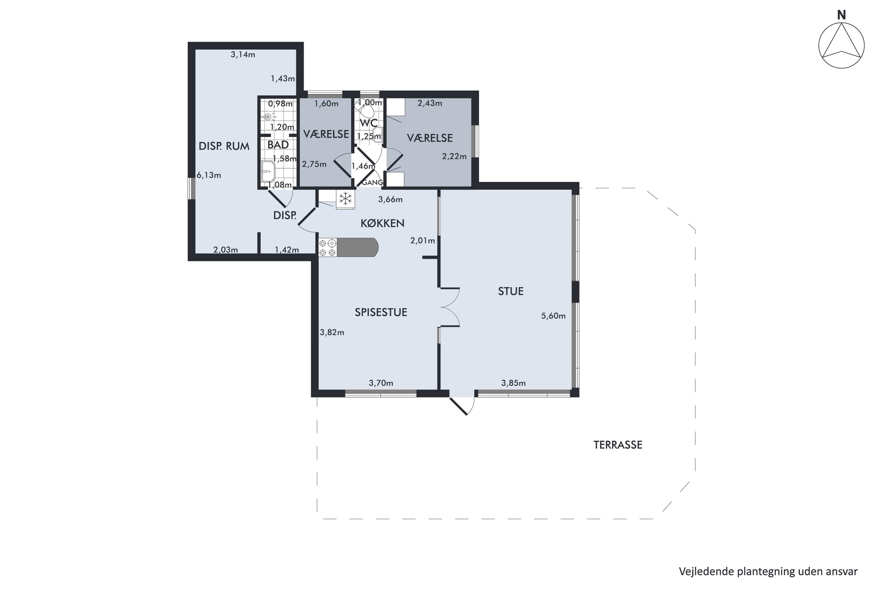 Plantegninger billede af Hovedvangen 23, Boeslum, 8400 Ebeltoft
