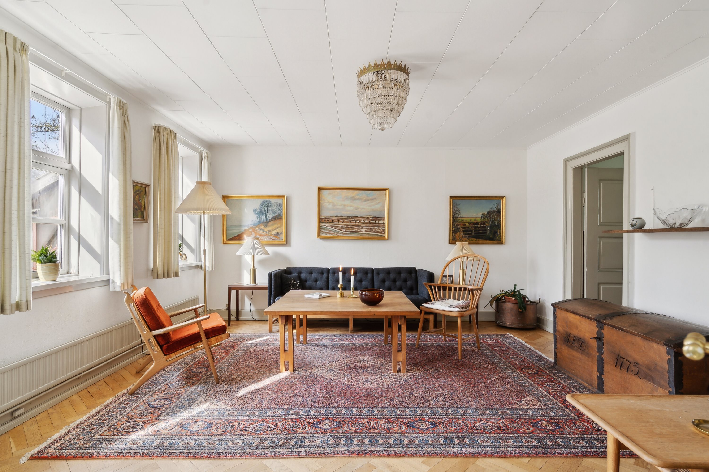 Fremhævet stue billede i fuldskærmstilstand. Billede af Udlodgyden 20, Davinde, 5220 Odense SØ