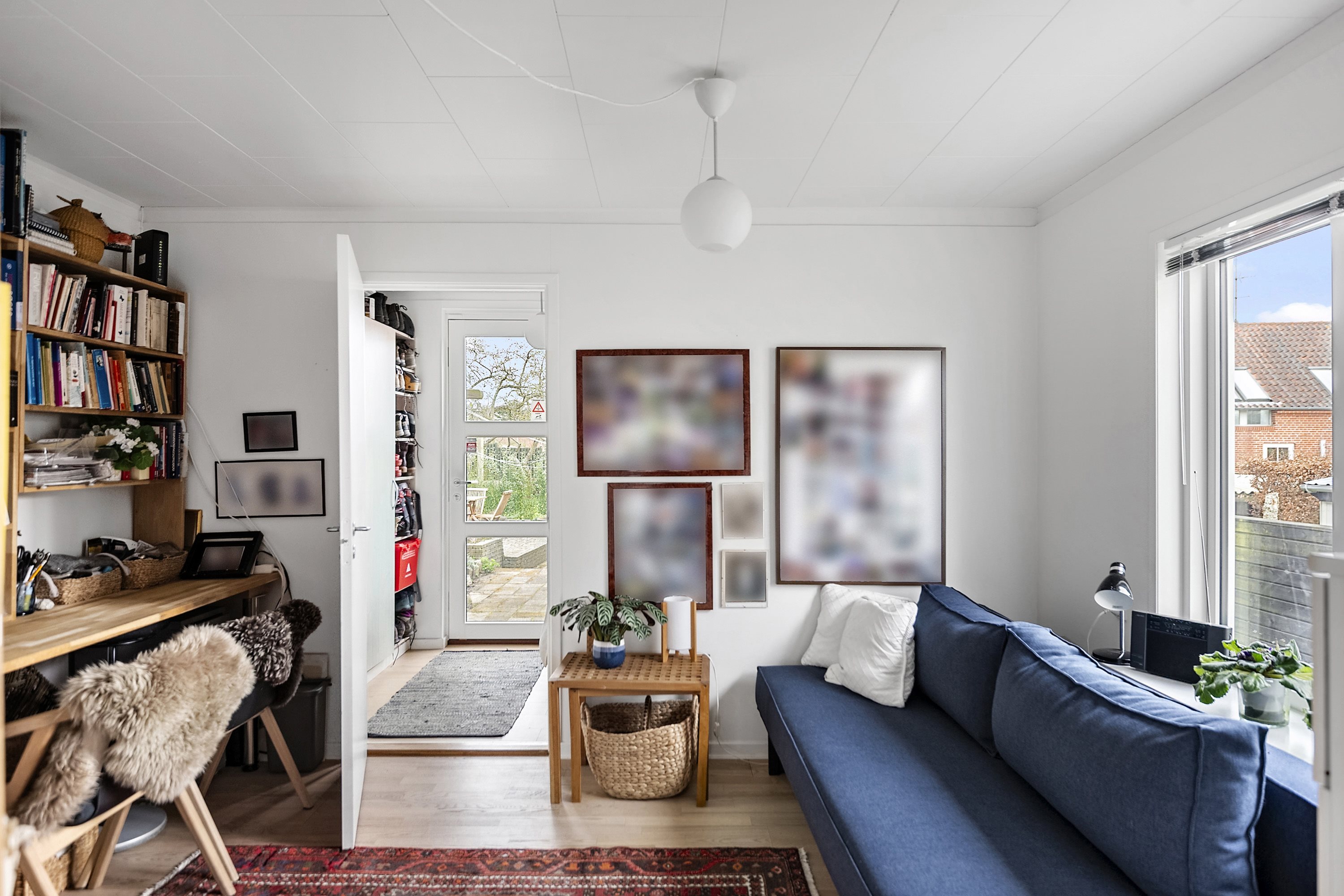 Fremhævet stue billede i fuldskærmstilstand. Billede af Skolevænget 2, Hou, 8300 Odder