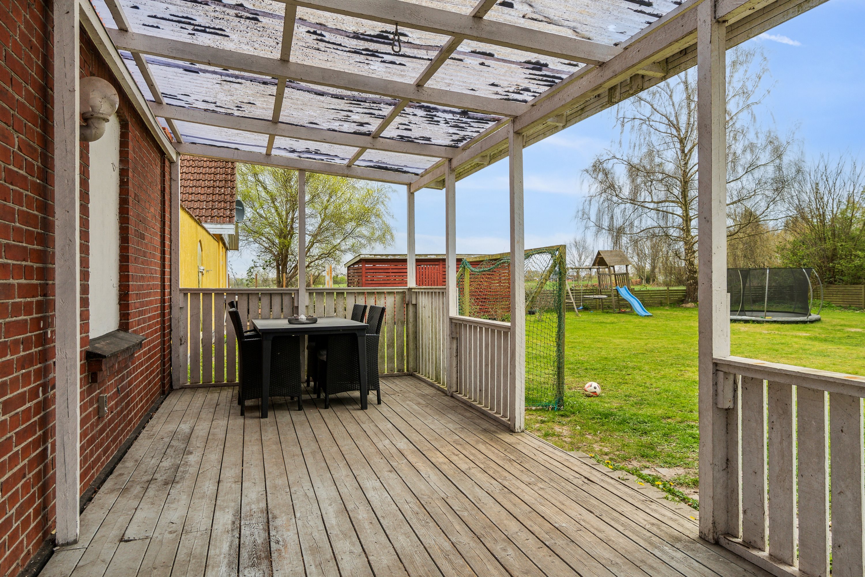 Fremhævet overdækket terrasse billede i fuldskærmstilstand. Billede af Roskildevej 301, Kongstrup, 4390 Vipperød