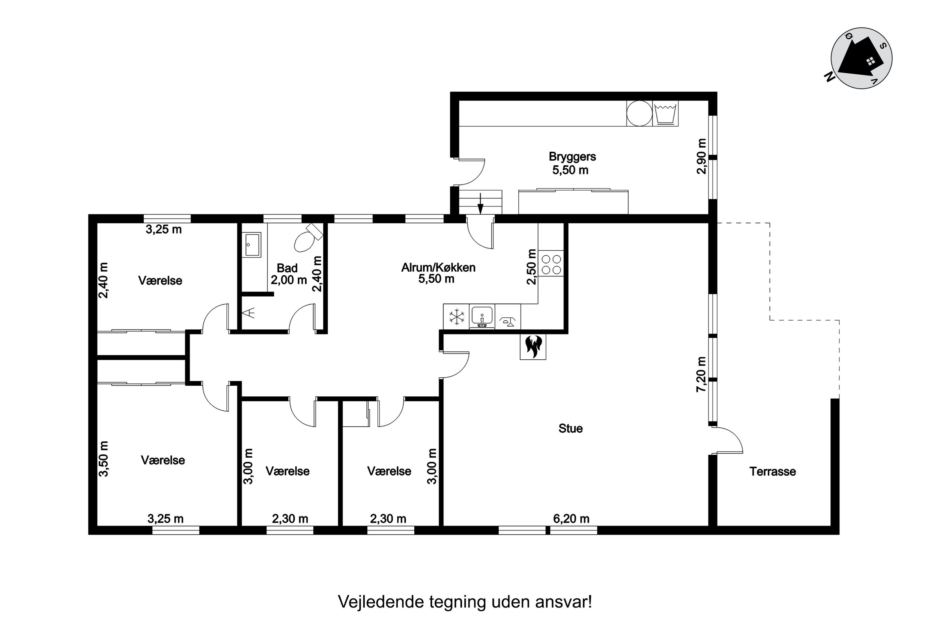 Plantegninger billede af Dyssevænget 32, Sædding, 6900 Skjern