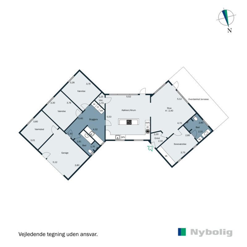 Plantegninger billede af Koldingvej 38, Andst, 6600 Vejen