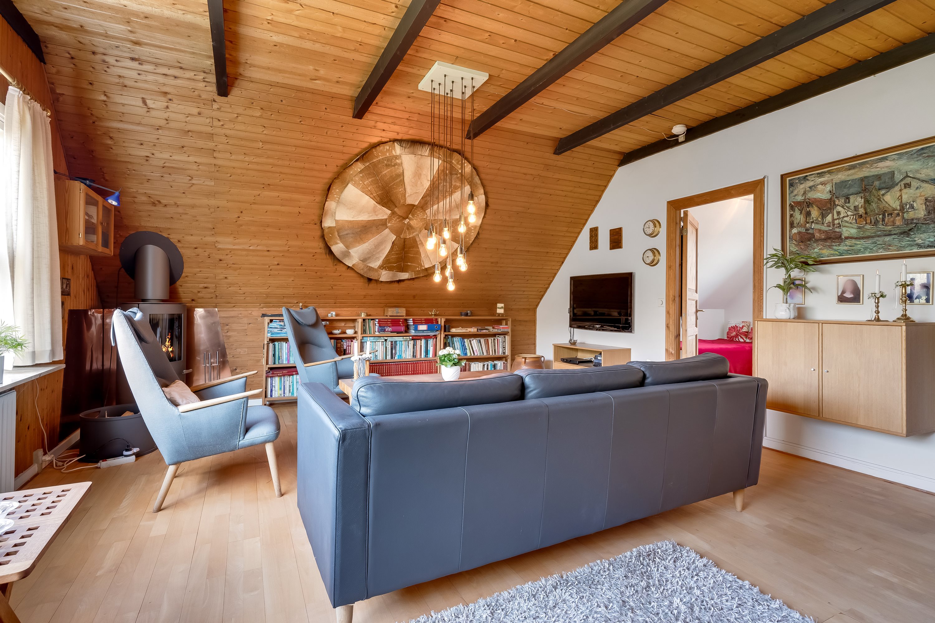 Fremhævet stue billede i fuldskærmstilstand. Billede af Rolighedsvej 8, 7620 Lemvig