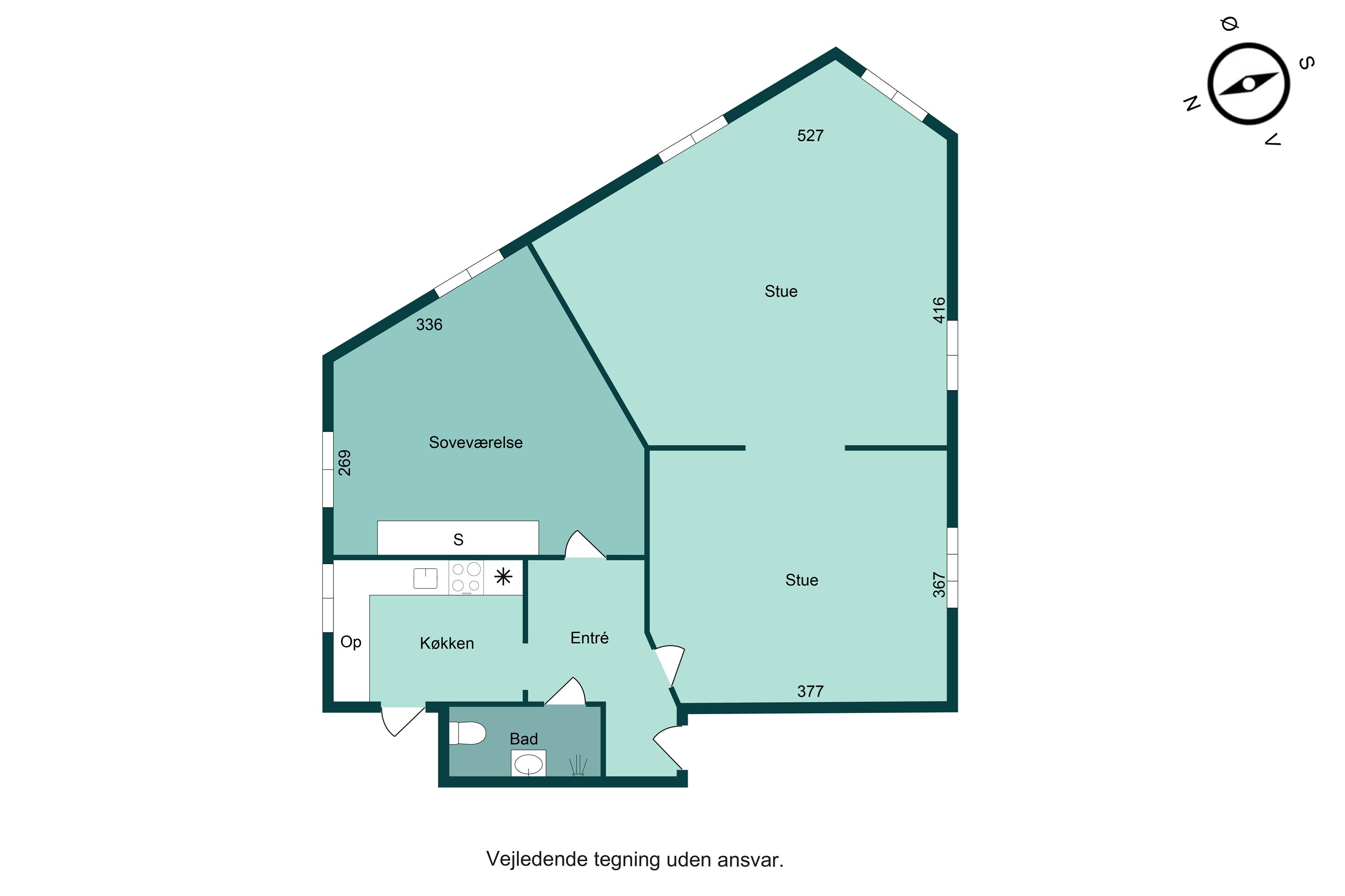 Plantegninger billede af Fabrikvej 18, 2. th., 8700 Horsens