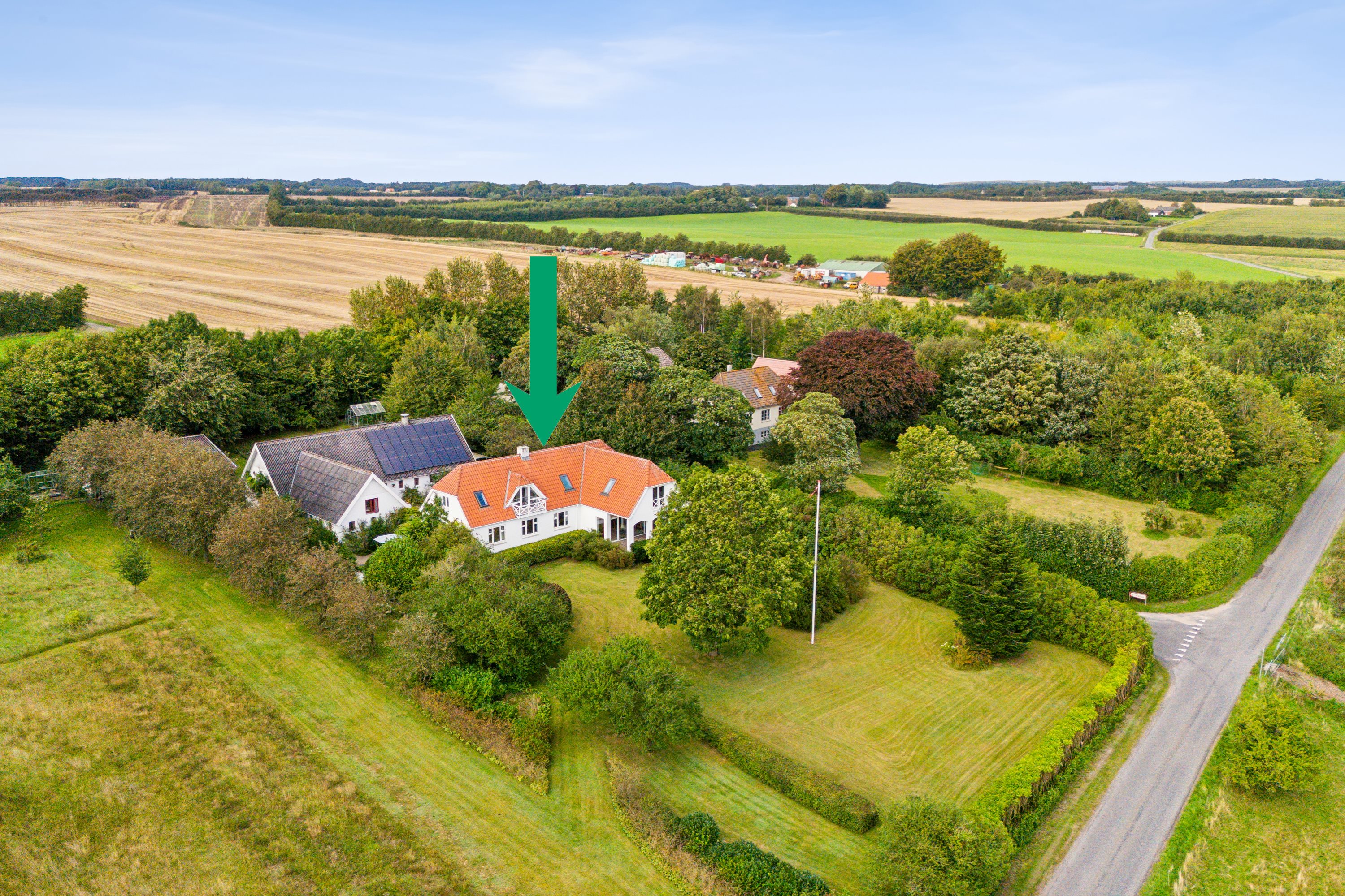 Fremhævet luftfoto billede i fuldskærmstilstand. Billede af Andrupvej 12, 9500 Hobro