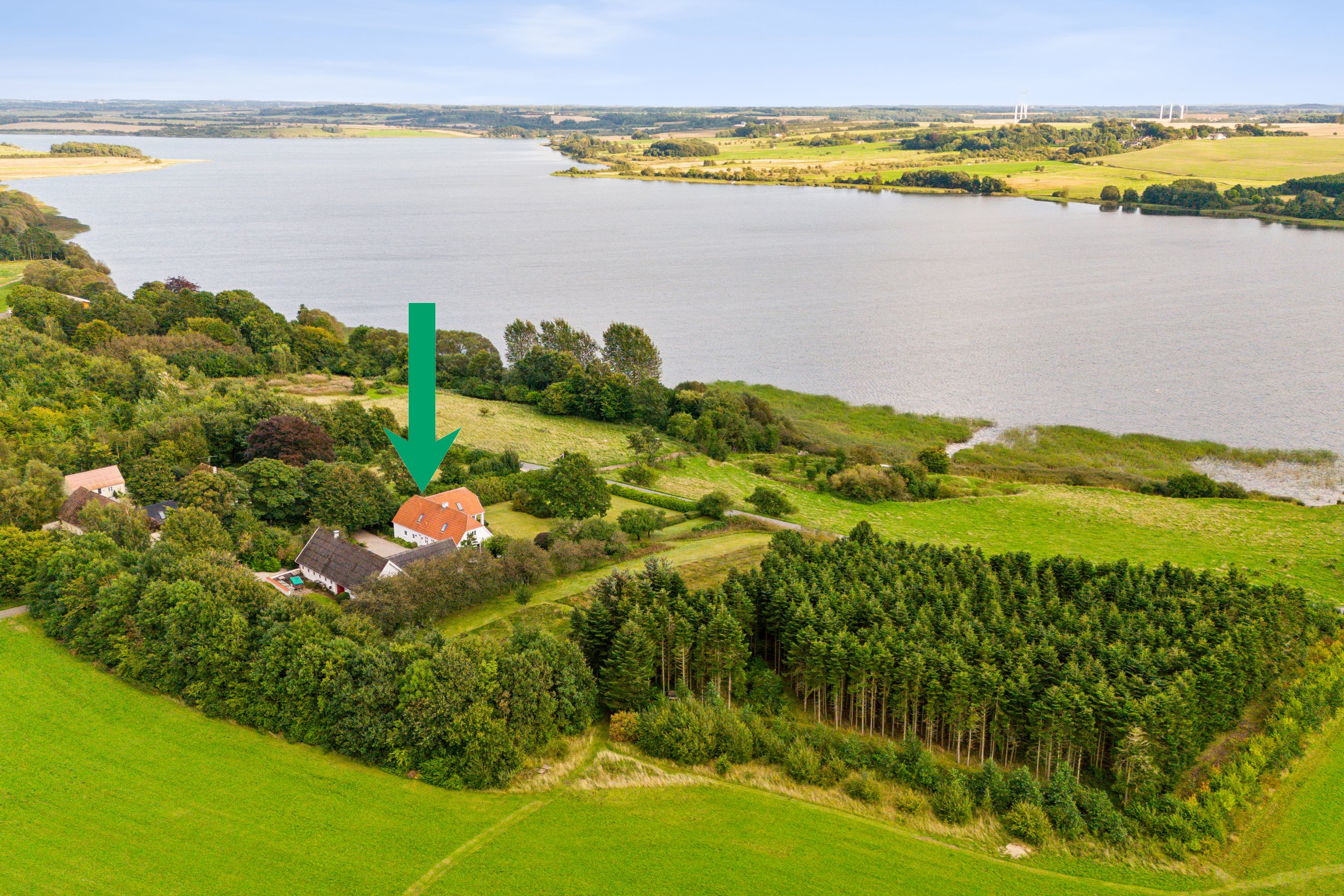 Fremhævet luftfoto billede i fuldskærmstilstand. Billede af Andrupvej 12, 9500 Hobro