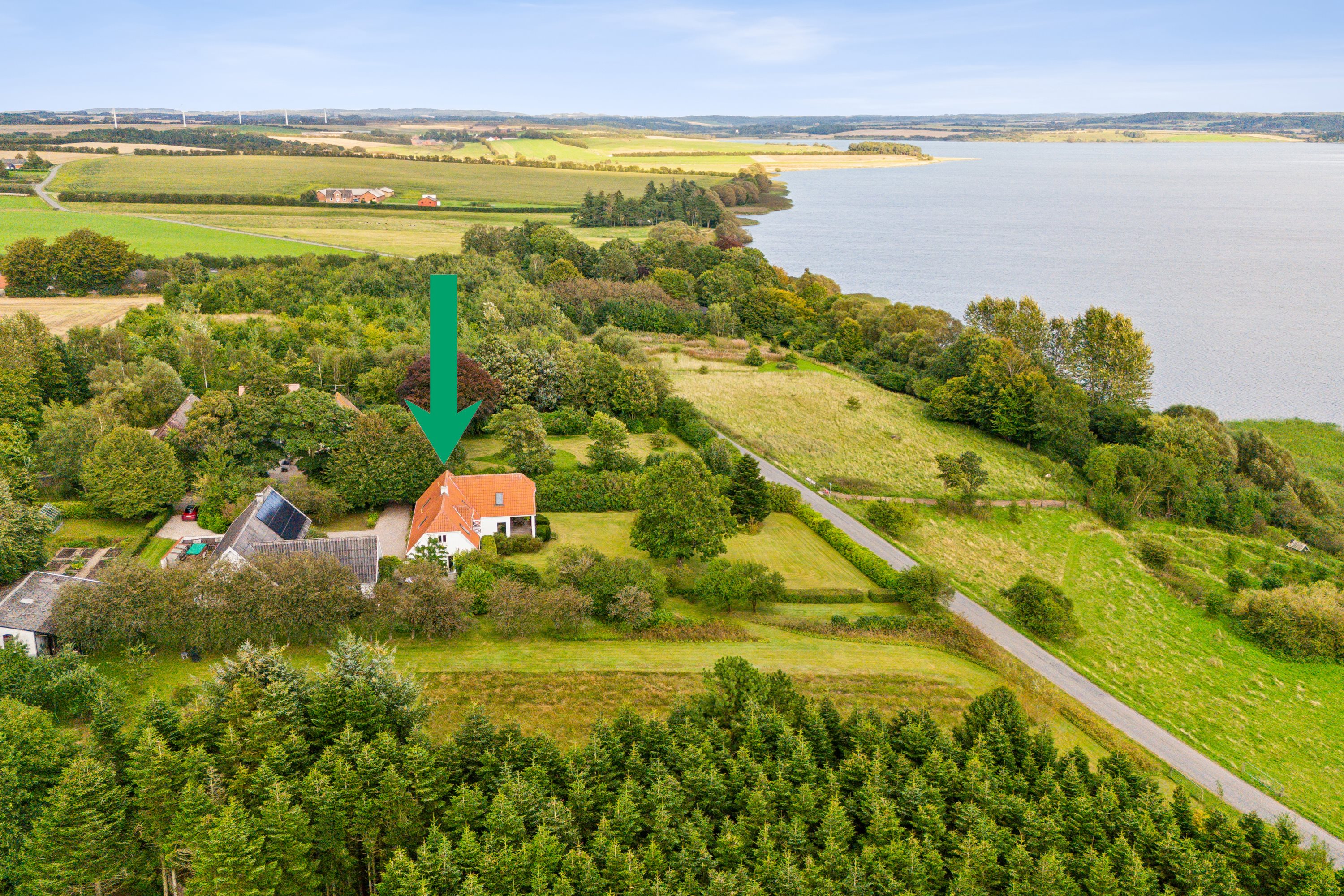 Fremhævet luftfoto billede i fuldskærmstilstand. Billede af Andrupvej 12, 9500 Hobro