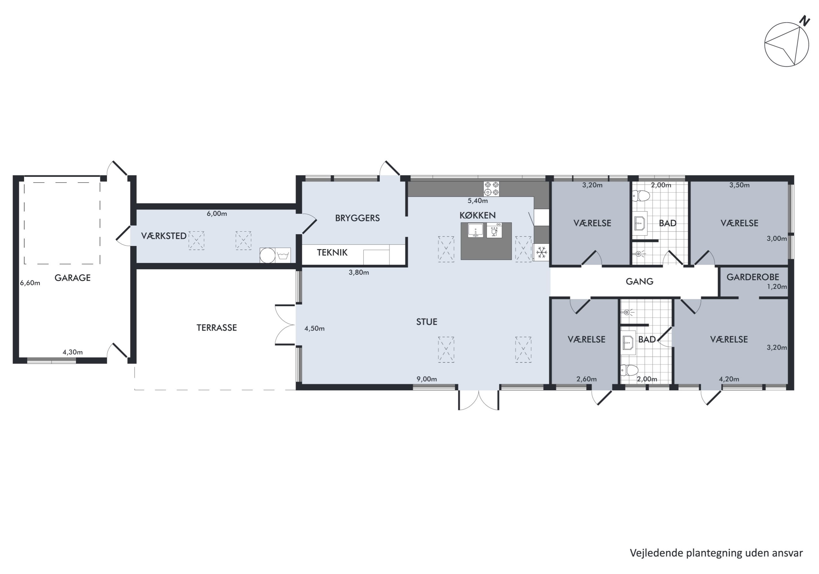 Plantegninger billede af Højager 14, 2670 Greve