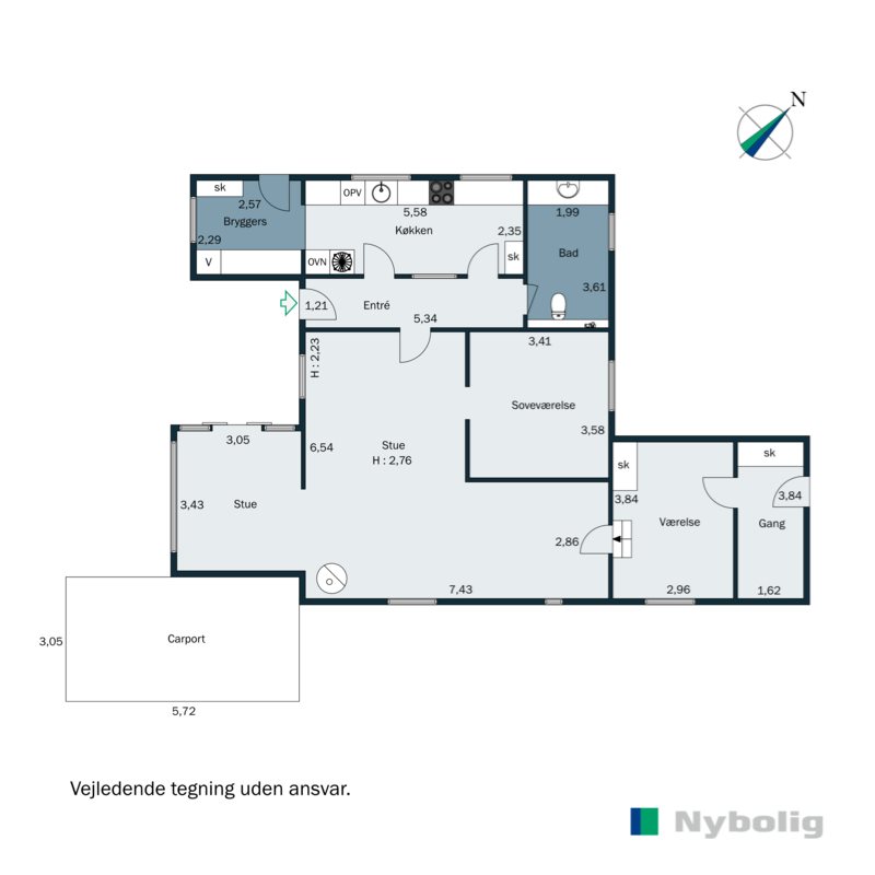 Plantegninger billede af Skolevænget 2, Hou, 8300 Odder