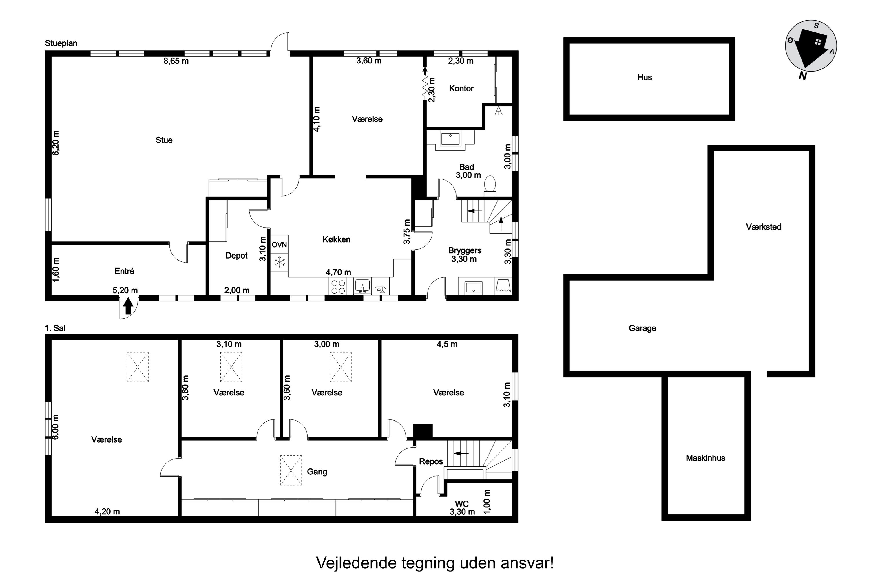 Plantegninger billede af Højbyvej 2, Borris, 6900 Skjern