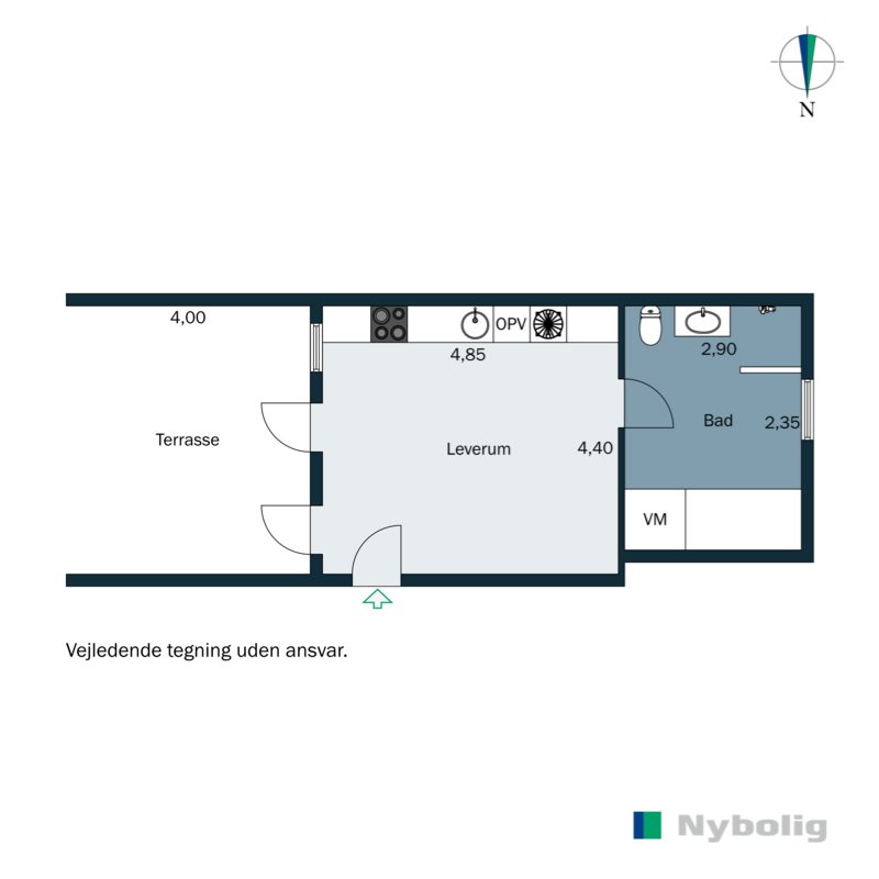 Plantegninger billede af Tordenskjoldsgade 84, kld.., Trøjborg, 8200 Aarhus N