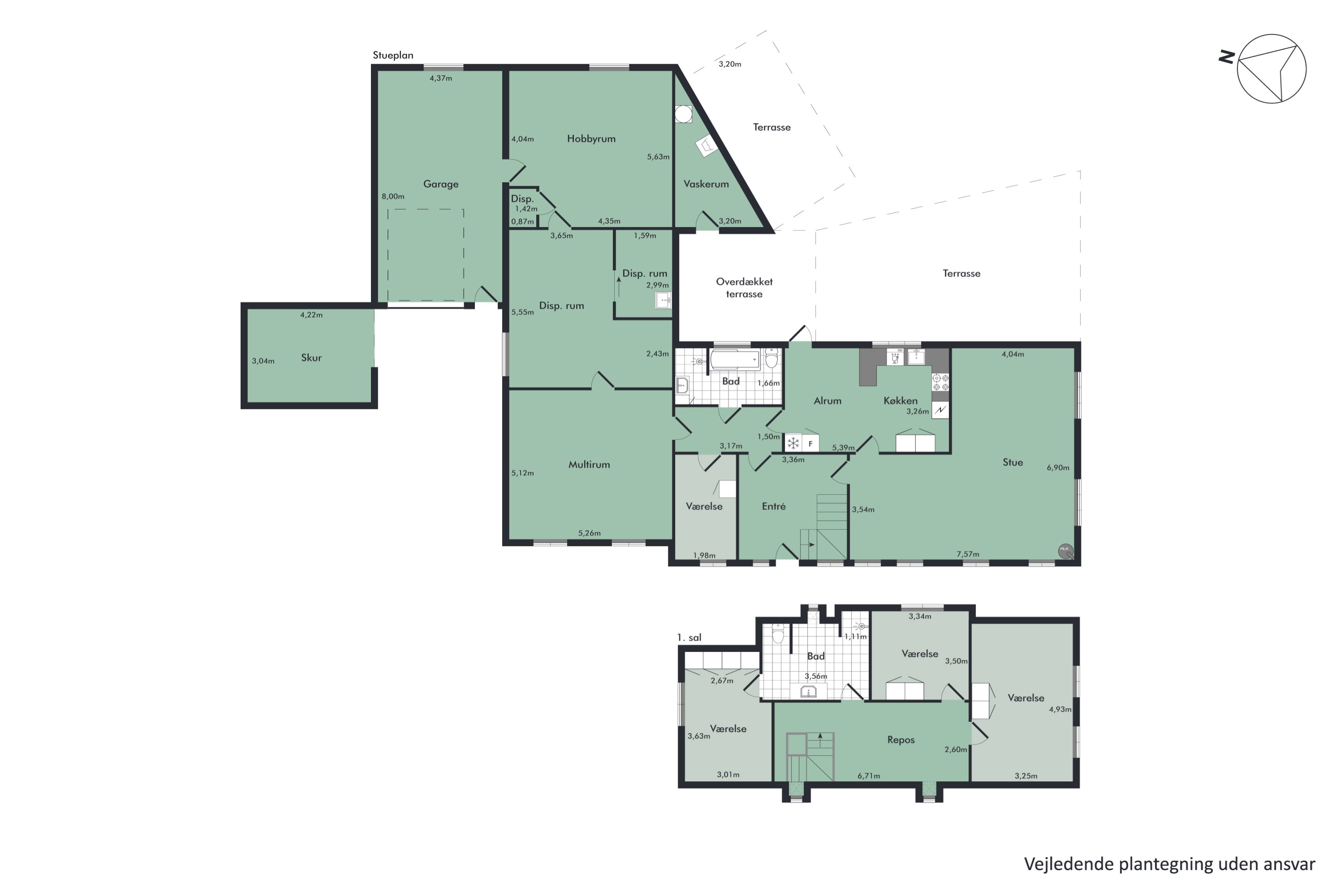 Plantegninger billede af Frammerslevvej 2, Oddense, 7860 Spøttrup