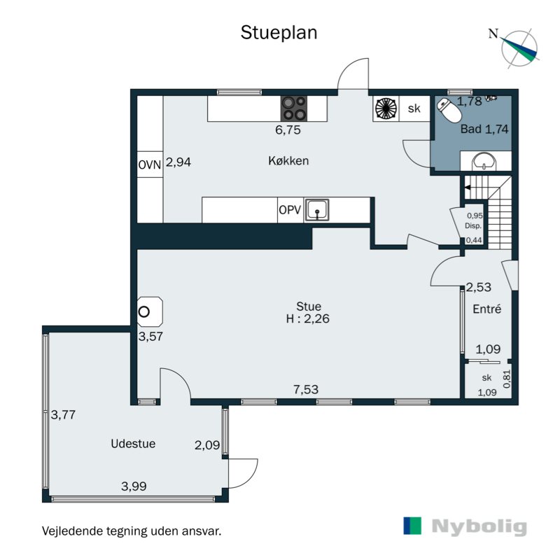 Plantegninger billede af Eriksmindevej 93, Boulstrup, 8300 Odder