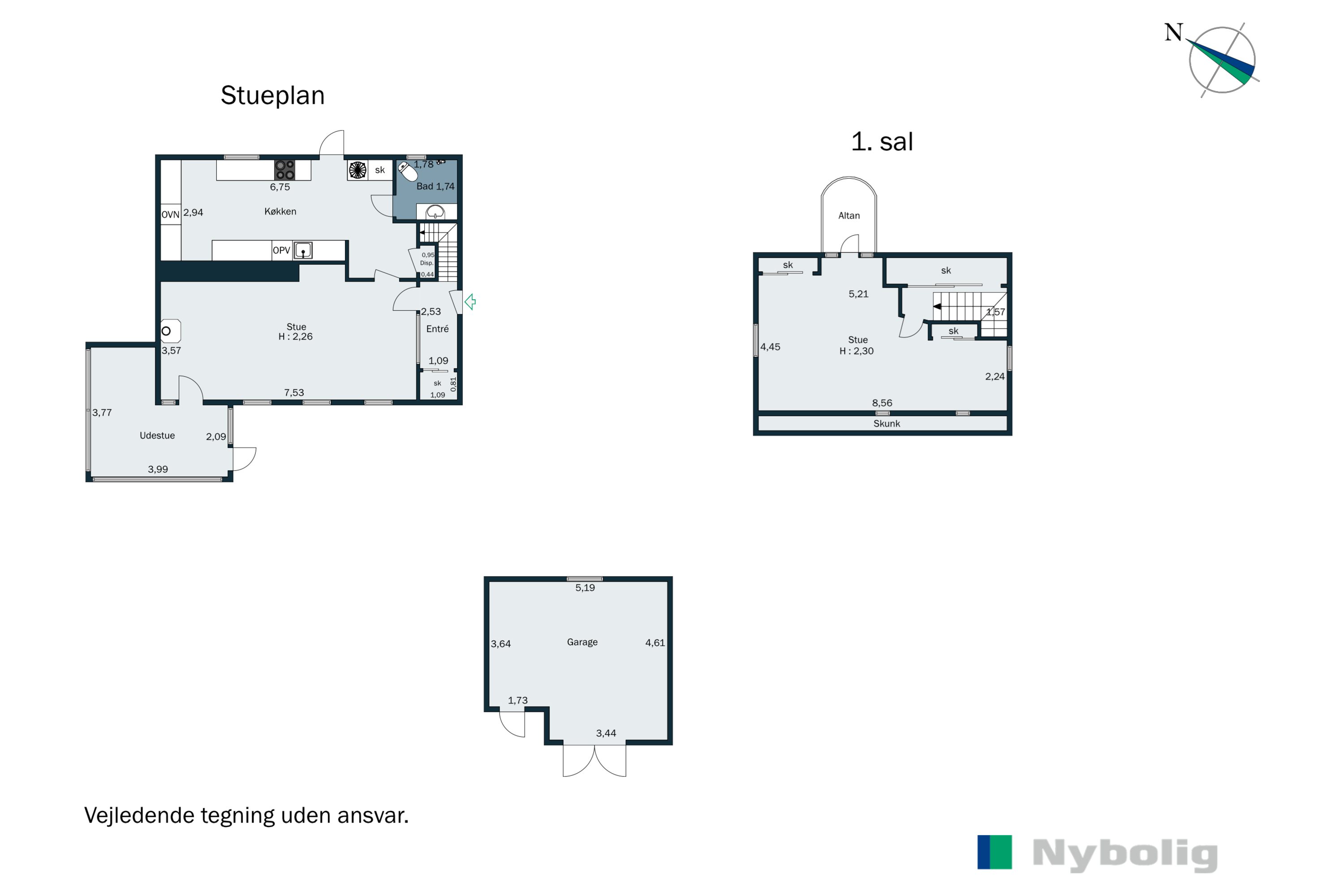 Plantegninger billede af Eriksmindevej 93, Boulstrup, 8300 Odder
