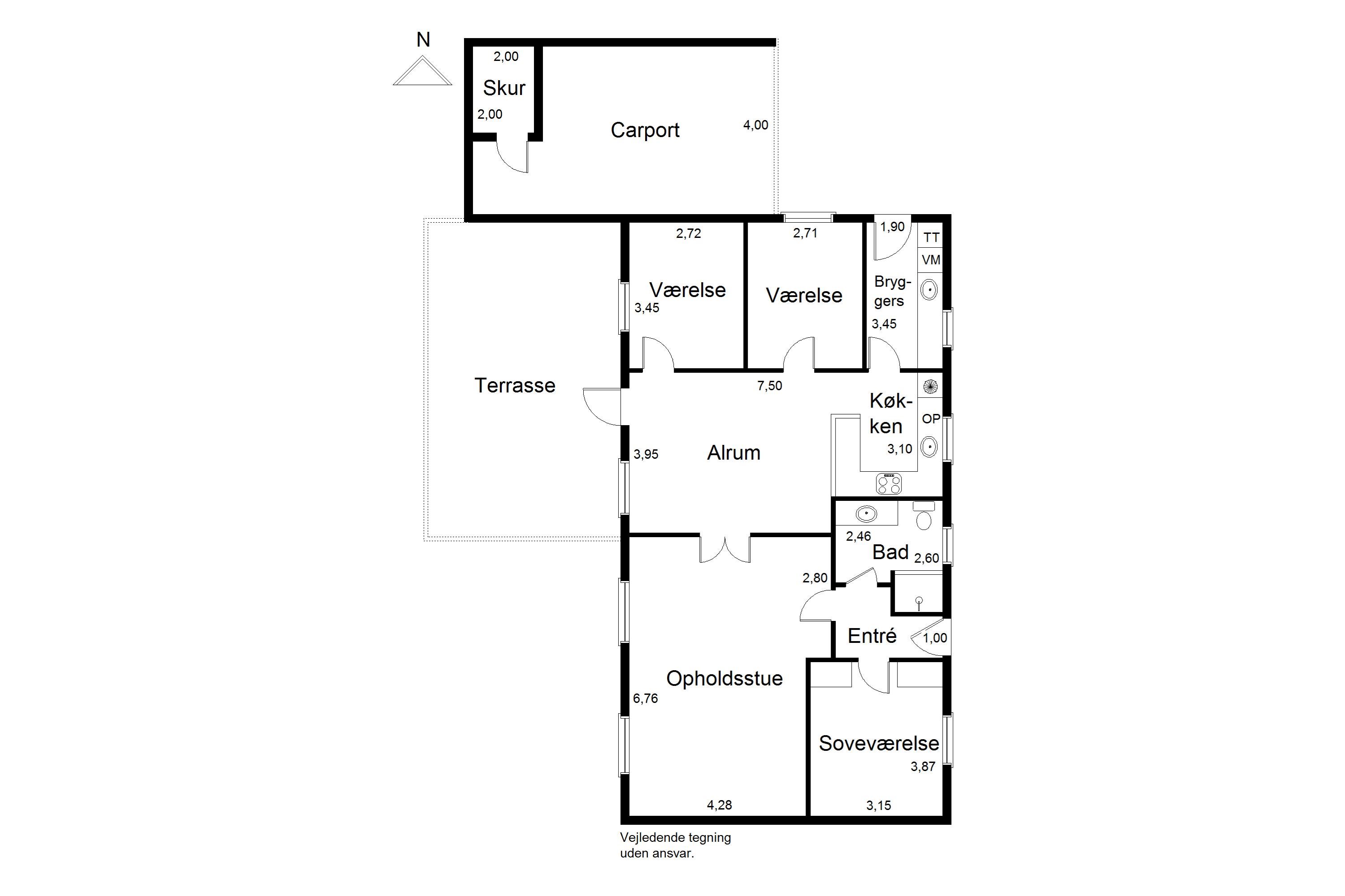 Plantegninger billede af Tranevej 18, 7430 Ikast
