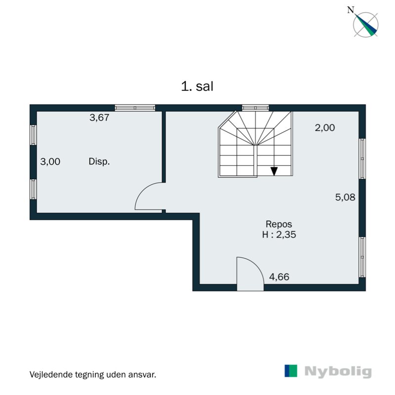 Plantegninger billede af Naffet 30, 2. th., 6100 Haderslev