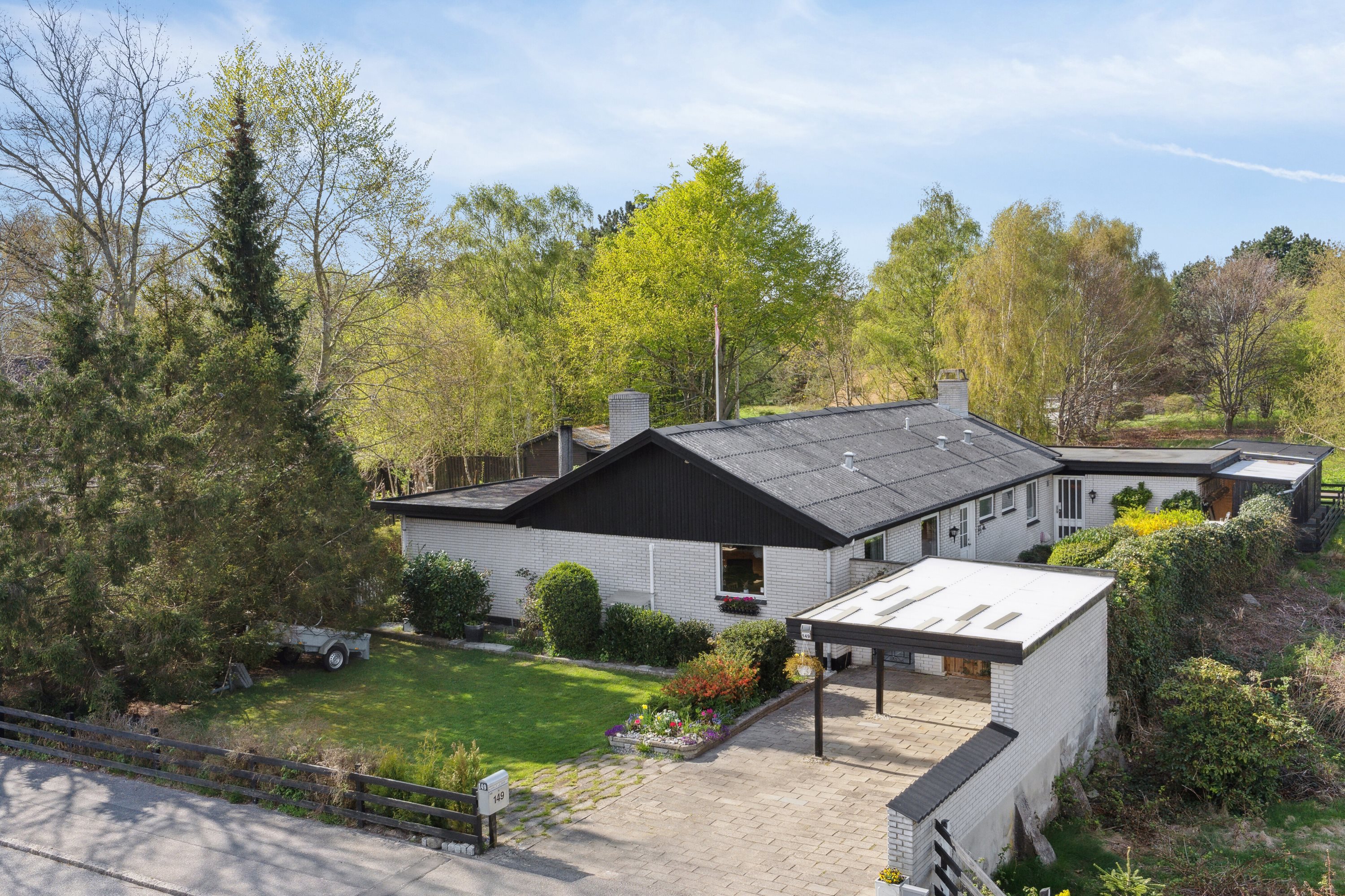 Fremhævet luftfoto billede i fuldskærmstilstand. Billede af Rørvigvej 149, 4500 Nykøbing Sj