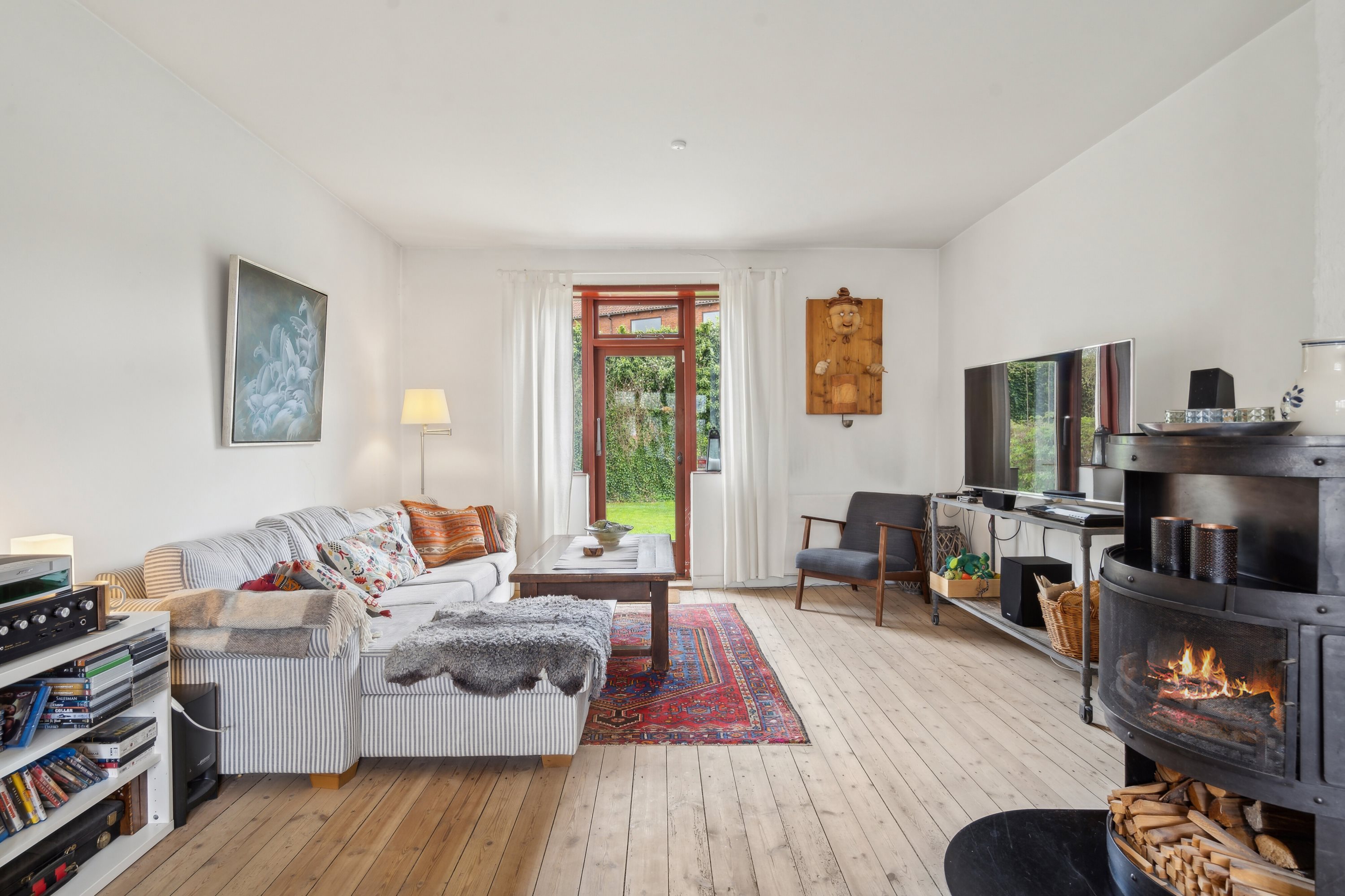 Fremhævet pejsestue billede i fuldskærmstilstand. Billede af Vinkældervej 17, 5000 Odense C