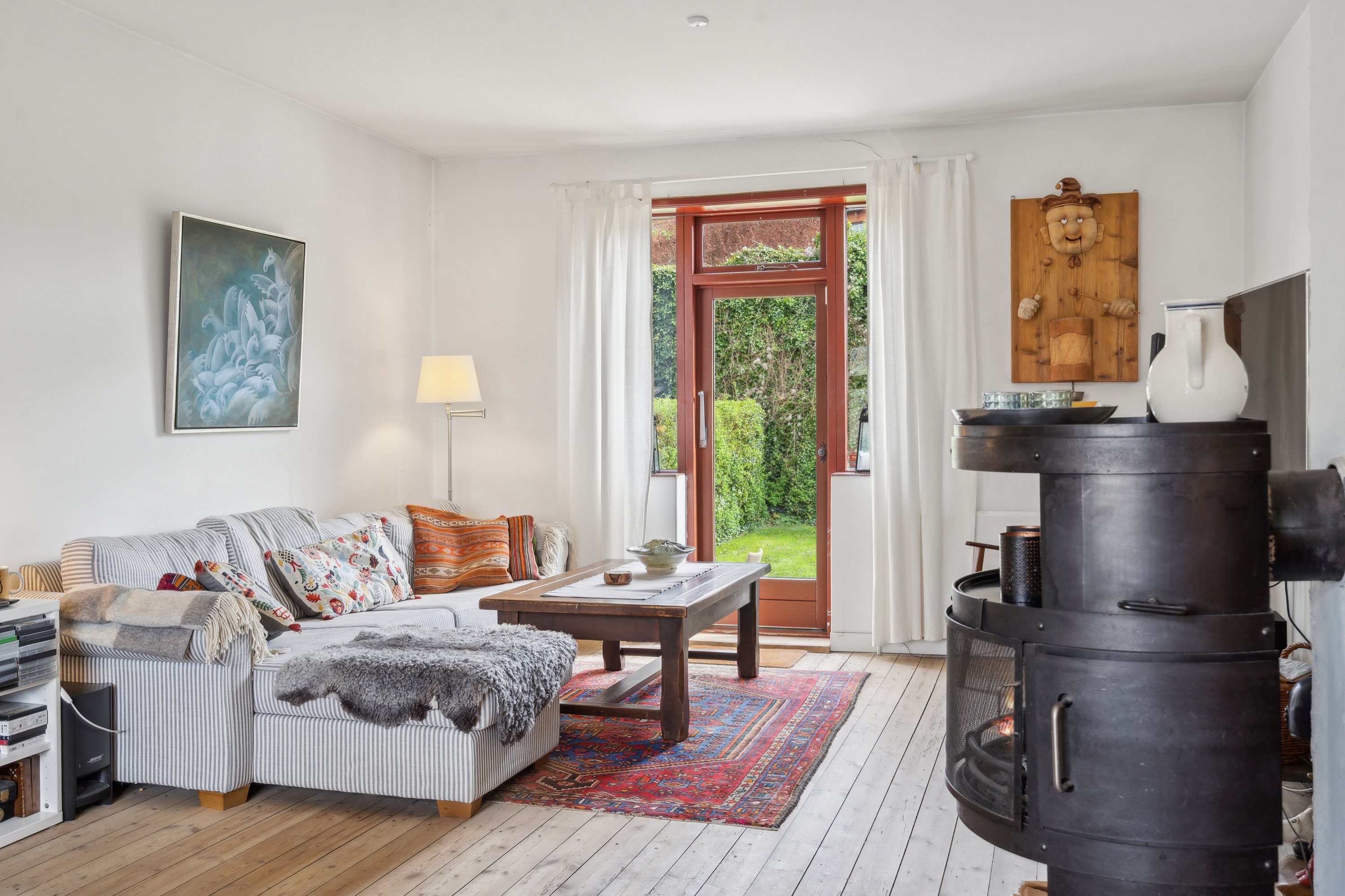 Fremhævet pejsestue billede i fuldskærmstilstand. Billede af Vinkældervej 17, 5000 Odense C