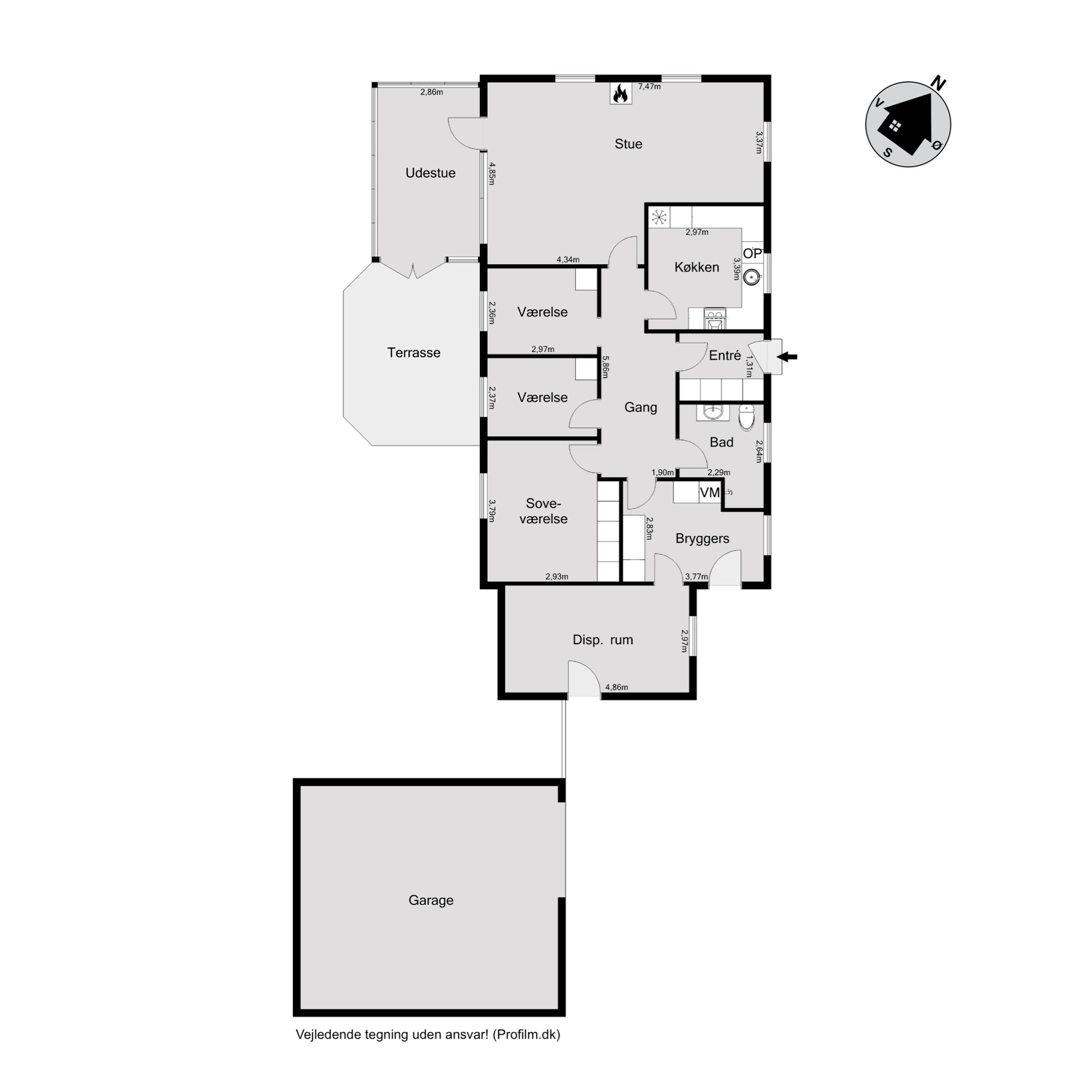 Plantegninger billede af Donsvej 18, Vester Nebel, 6040 Egtved